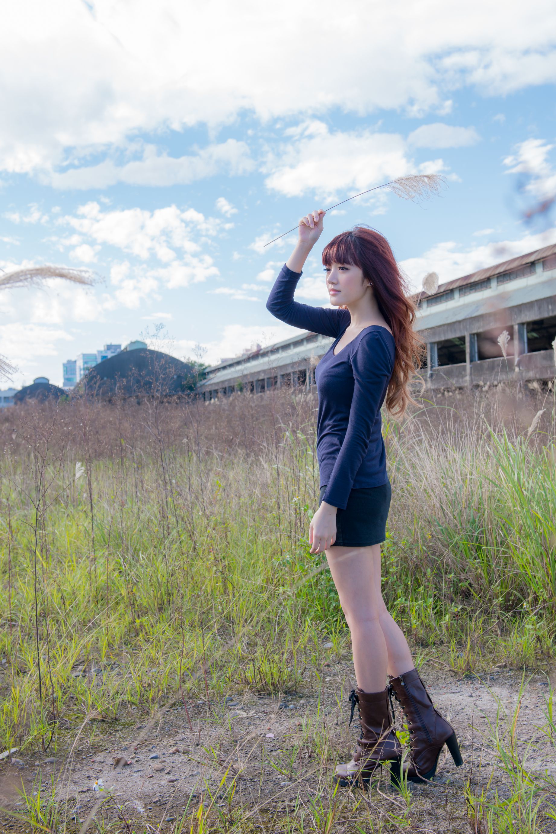 台湾正妹林岗怡Didy《废墟车站唯美外拍》-图15