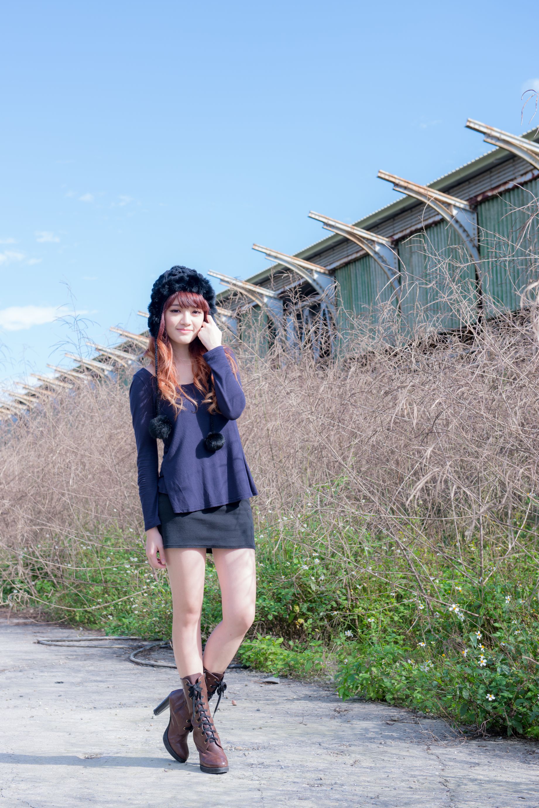 台湾正妹林岗怡Didy《废墟车站唯美外拍》-图23