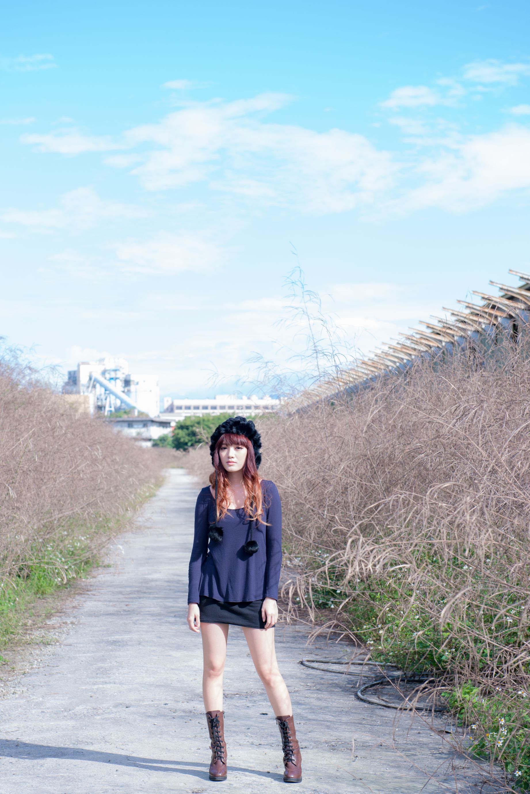 台湾正妹林岗怡Didy《废墟车站唯美外拍》-图31