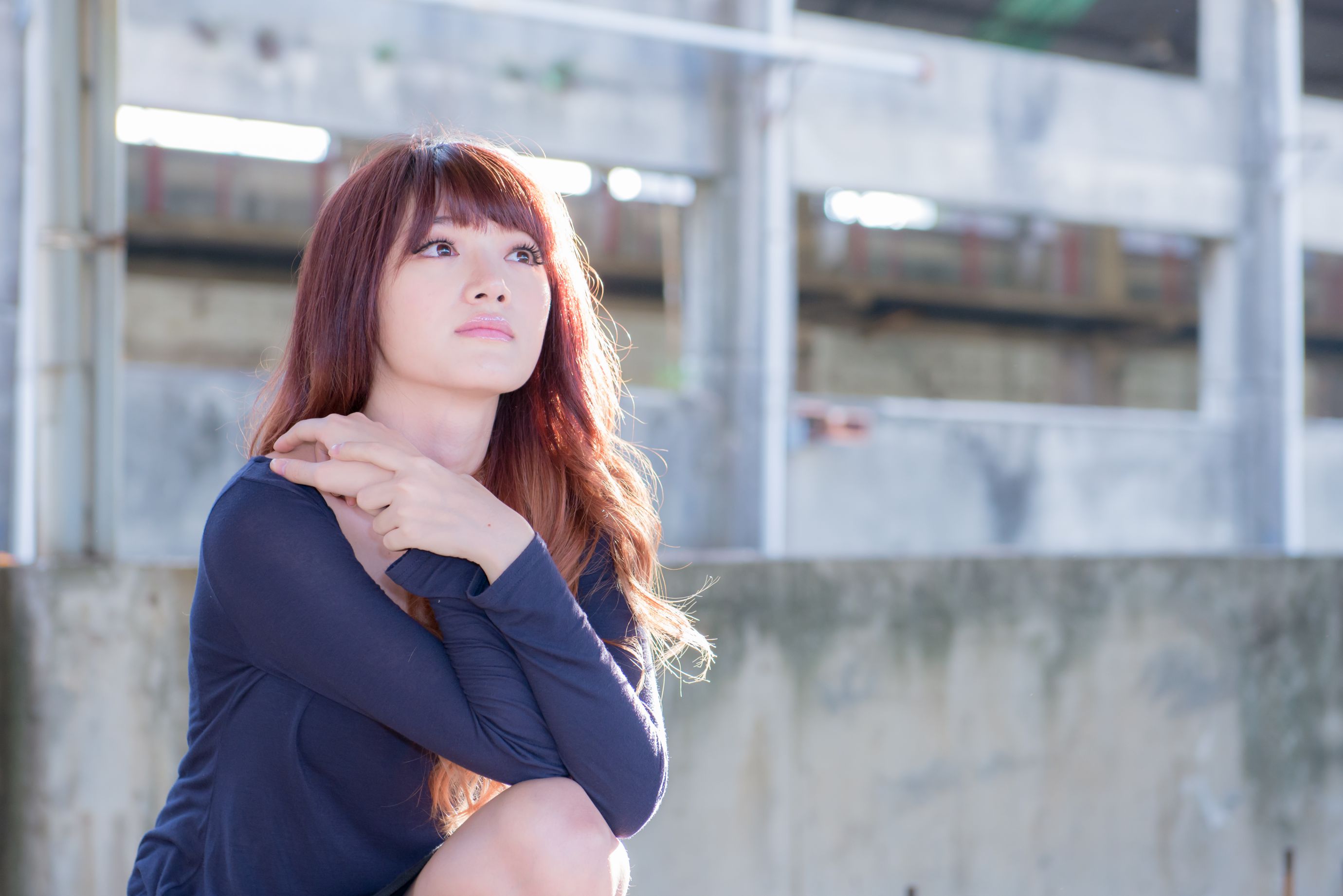 台湾正妹林岗怡Didy《废墟车站唯美外拍》-图32