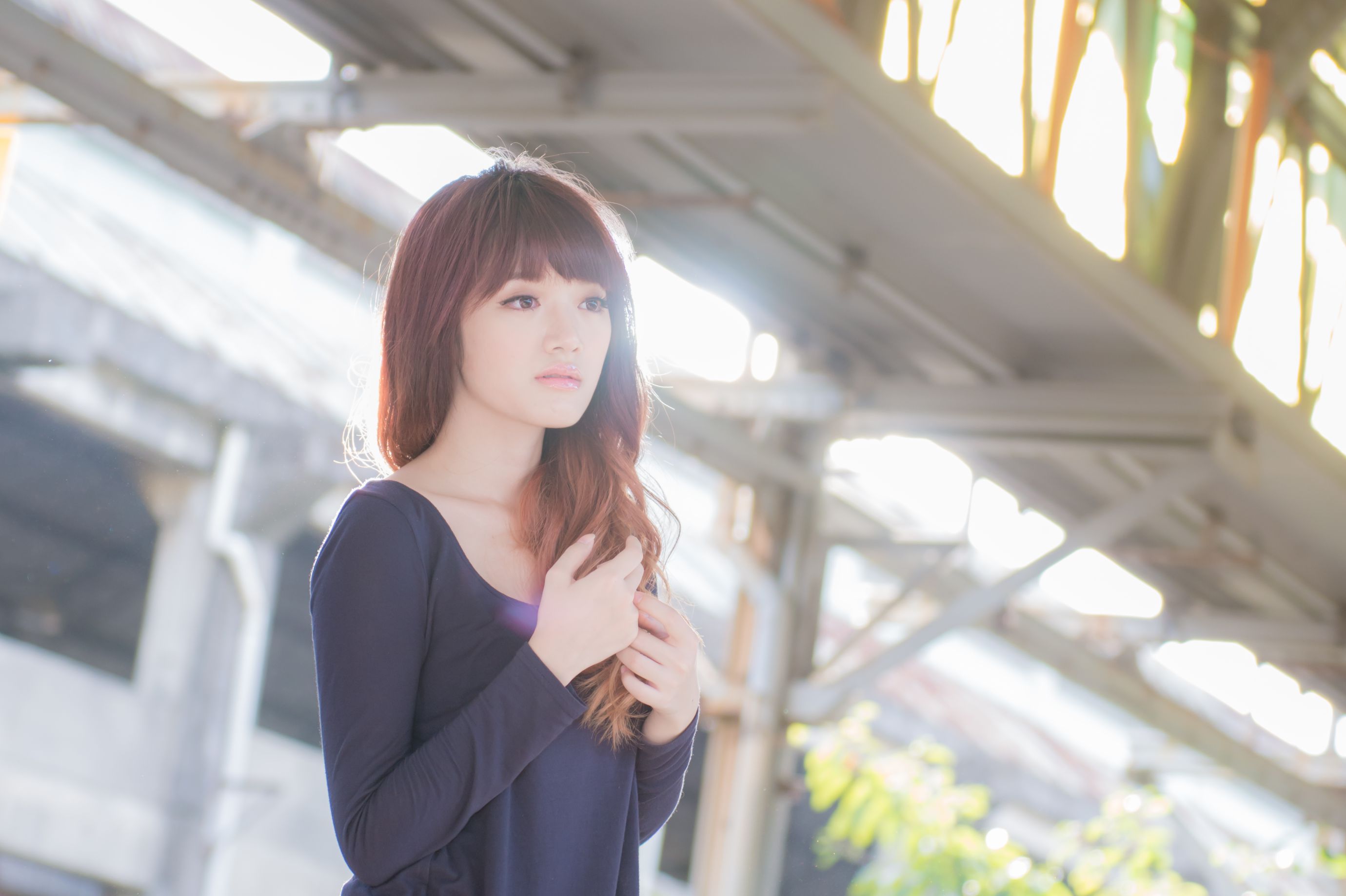 台湾正妹林岗怡Didy《废墟车站唯美外拍》-图37