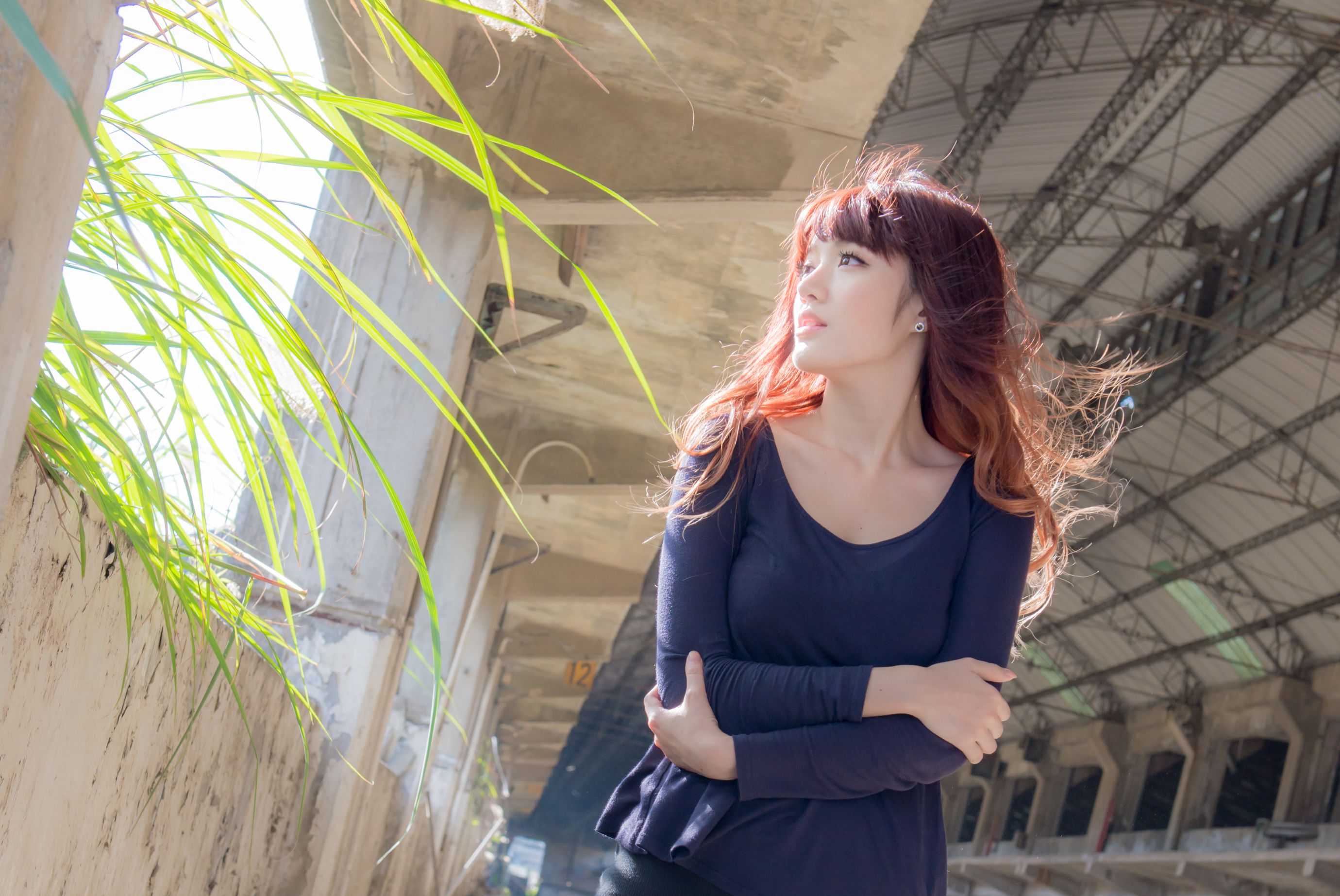 台湾正妹林岗怡Didy《废墟车站唯美外拍》-图40