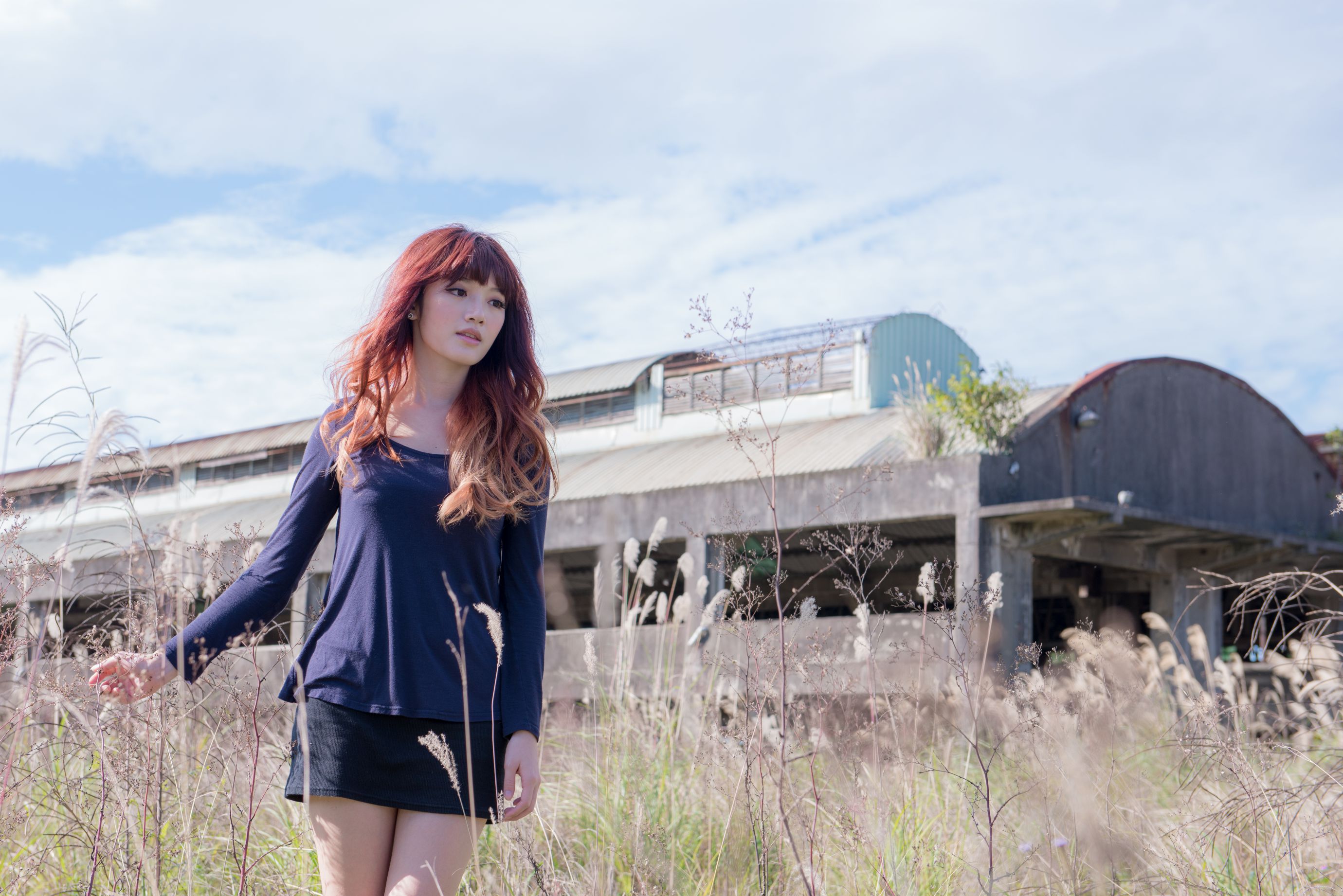 台湾正妹林岗怡Didy《废墟车站唯美外拍》-图49
