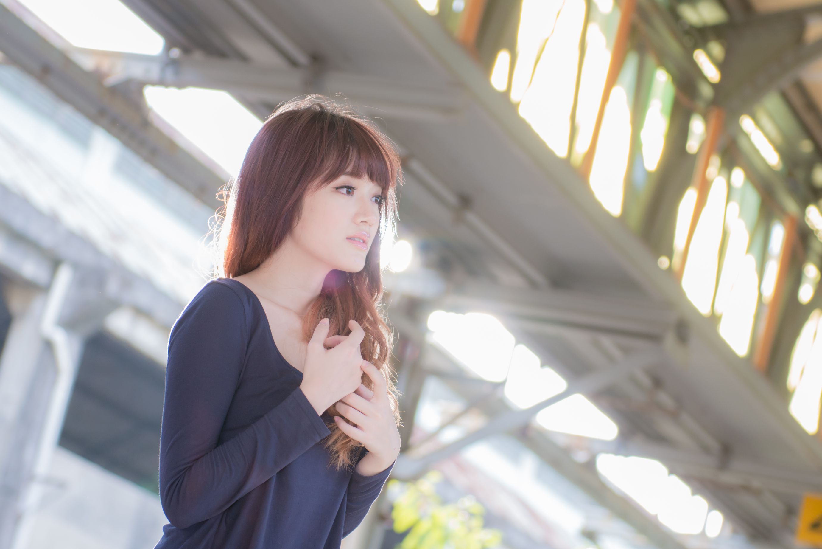 台湾正妹林岗怡Didy《废墟车站唯美外拍》-图56