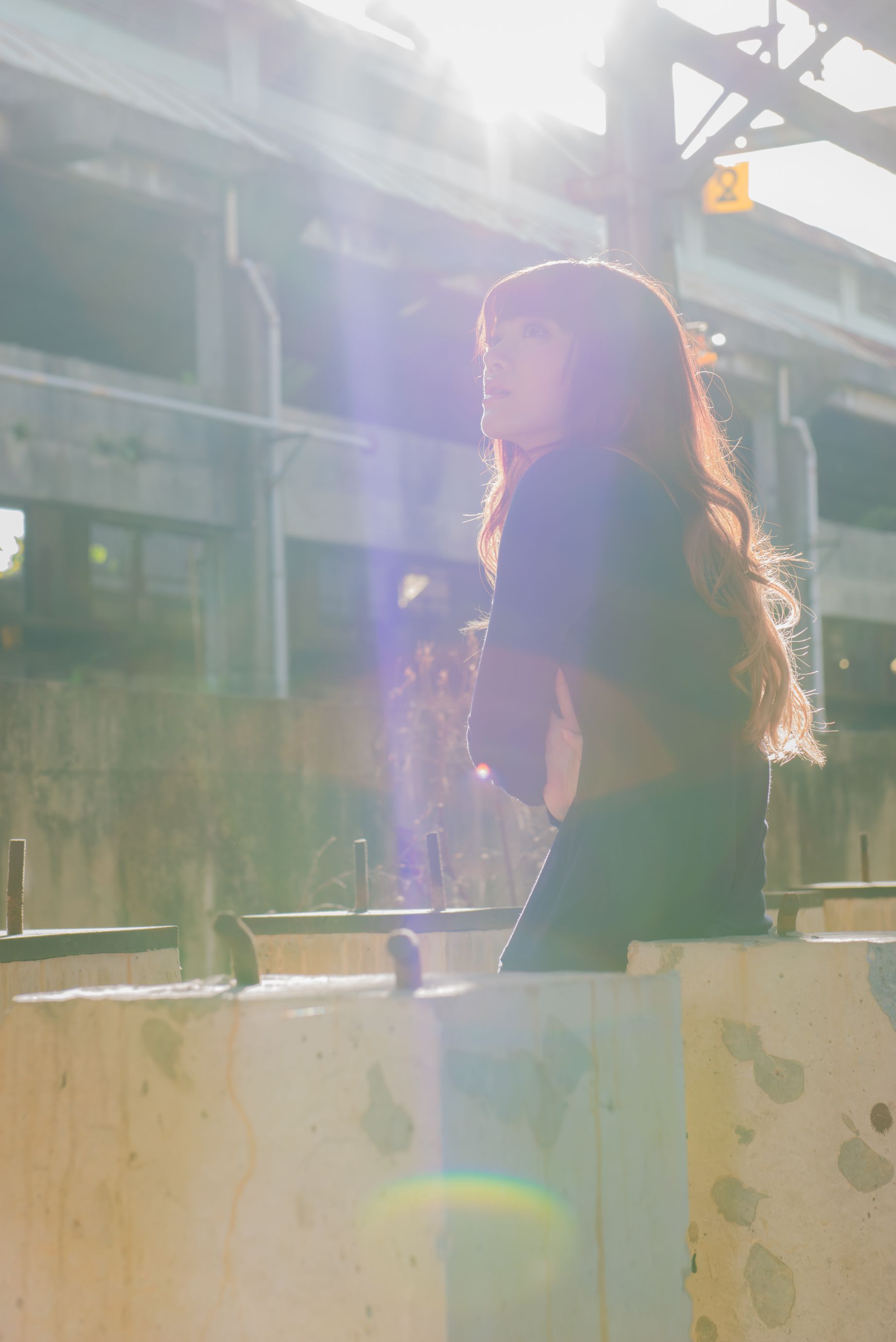 台湾正妹林岗怡Didy《废墟车站唯美外拍》-图5