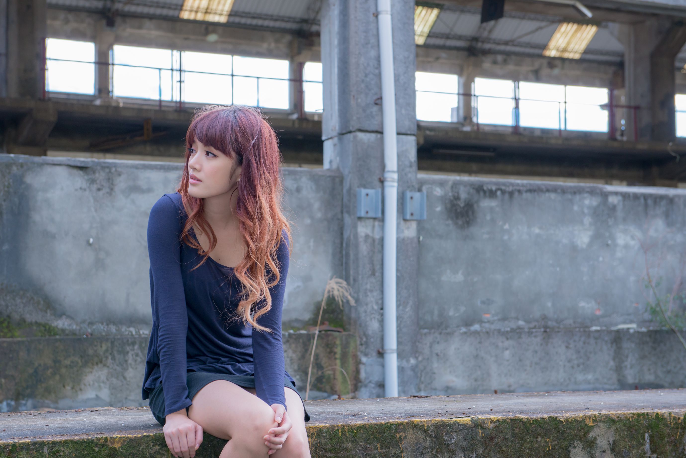 台湾正妹林岗怡Didy《废墟车站唯美外拍》-图60