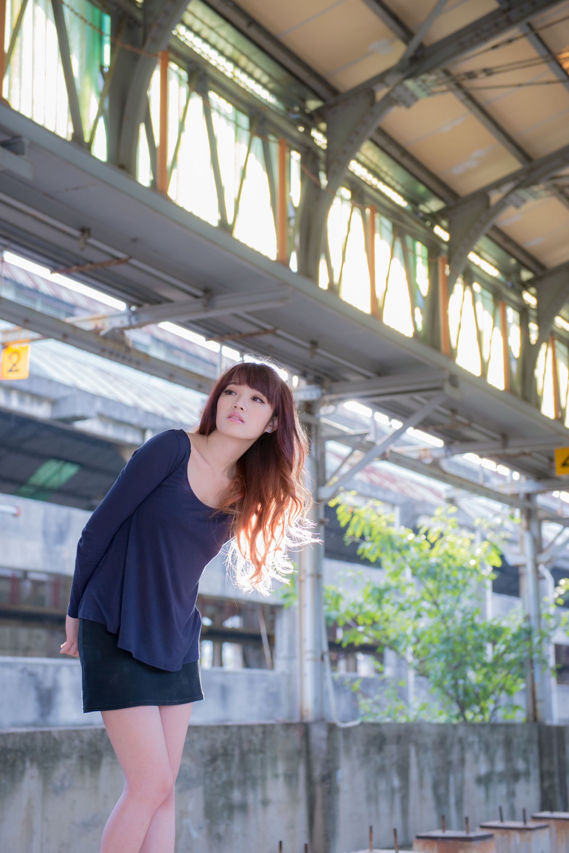 台湾正妹林岗怡Didy《废墟车站唯美外拍》-图63