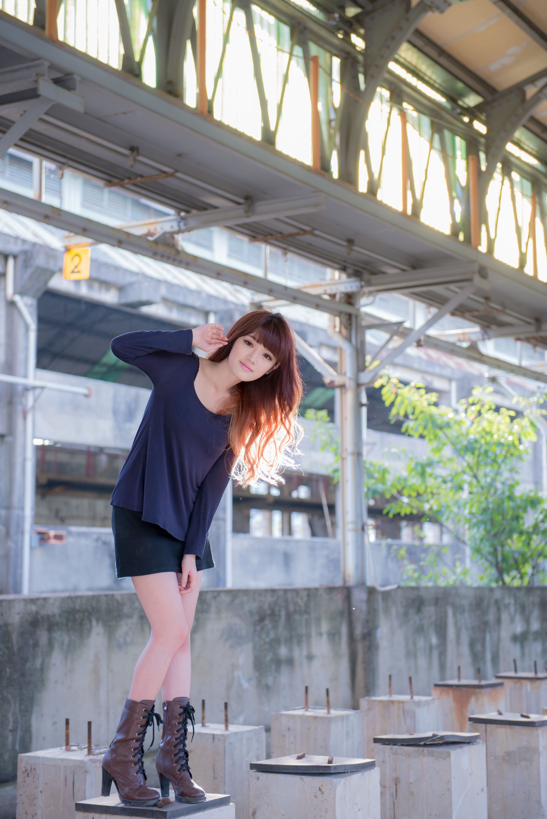 台湾正妹林岗怡Didy《废墟车站唯美外拍》-图64