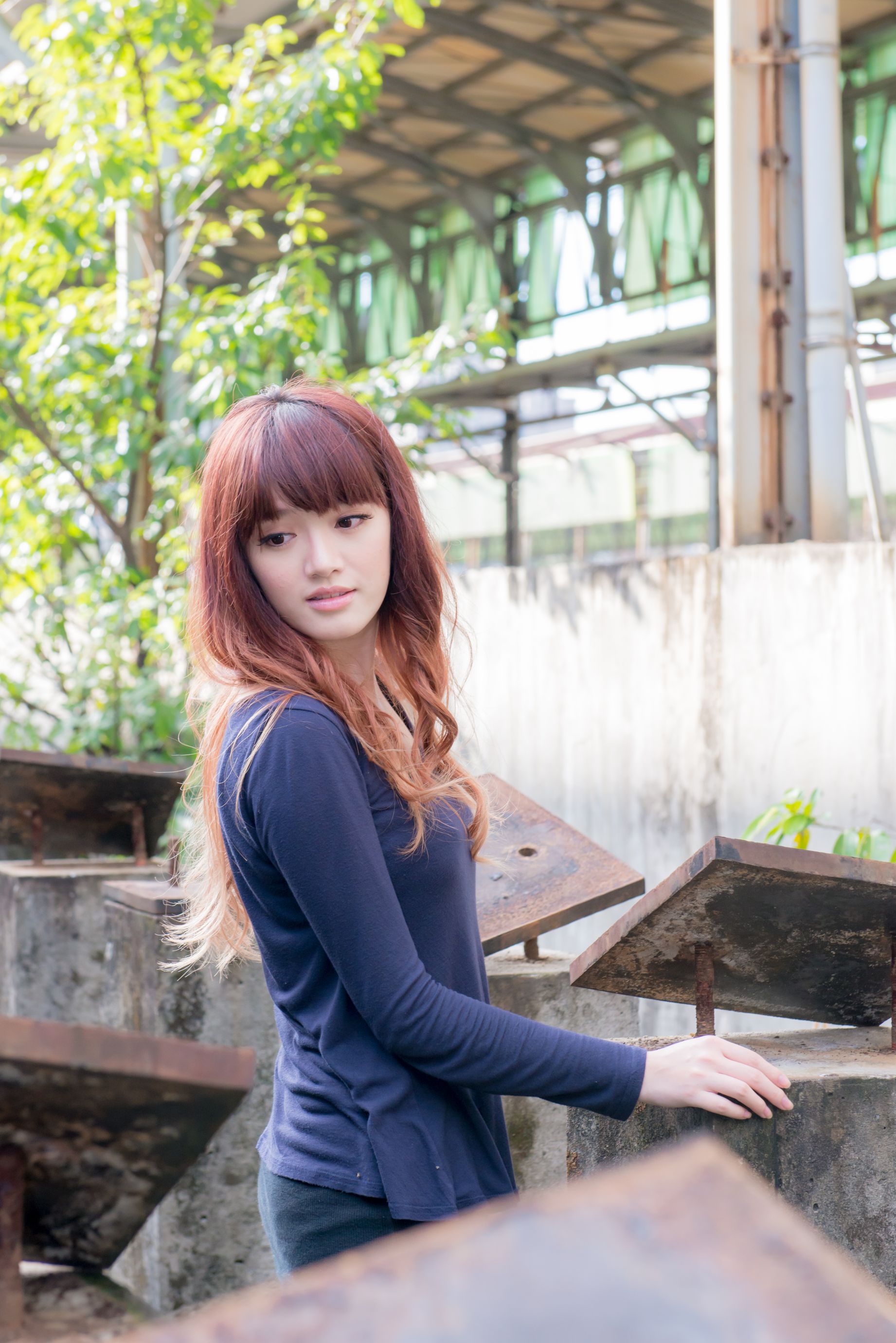 台湾正妹林岗怡Didy《废墟车站唯美外拍》-图6