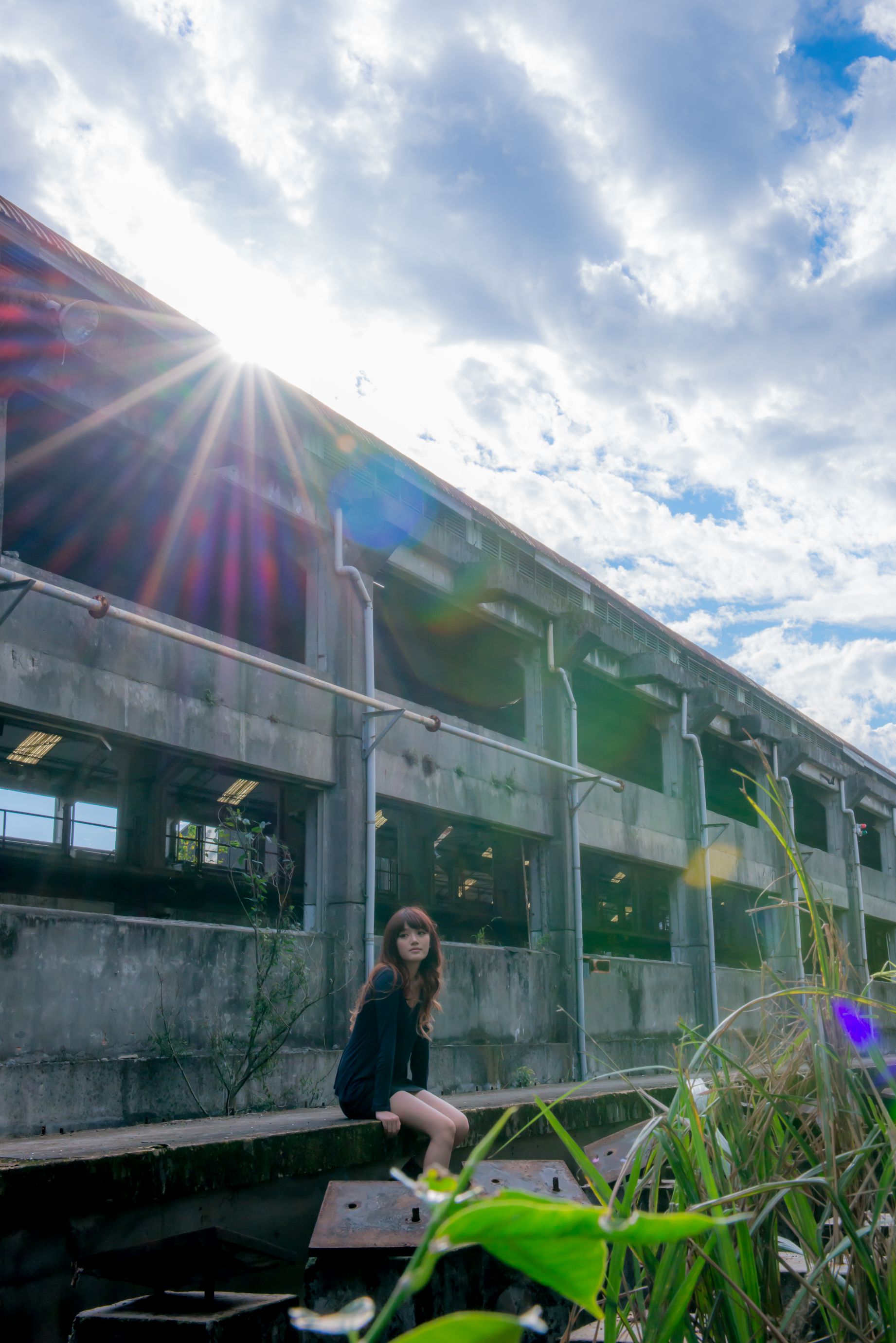 台湾正妹林岗怡Didy《废墟车站唯美外拍》-图8