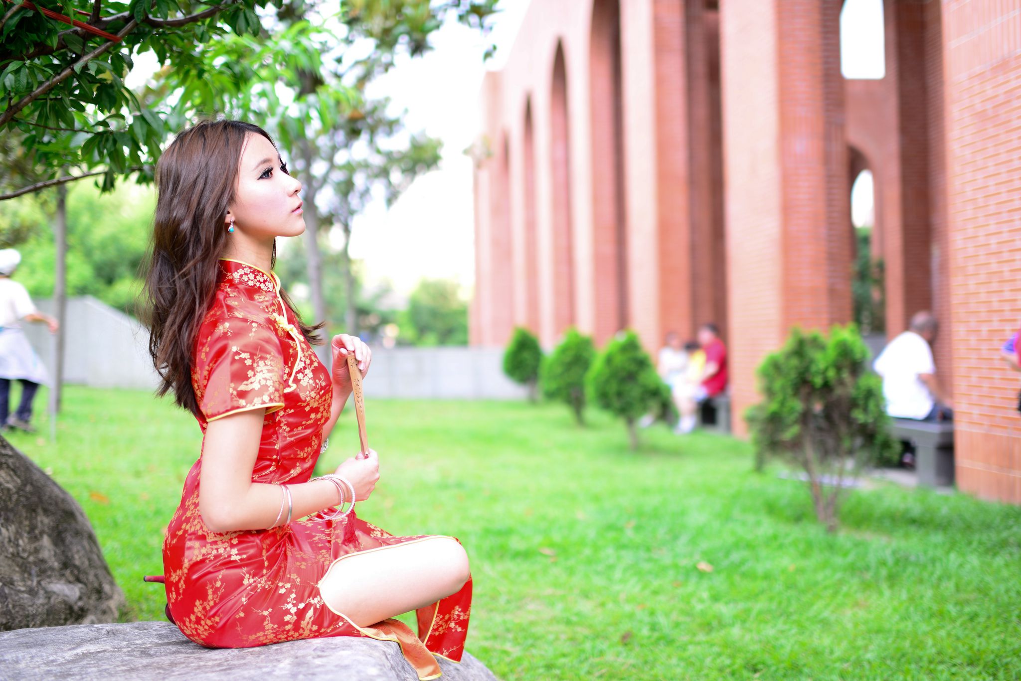 台湾模特阿布《红黑旗袍系列外拍》-图9