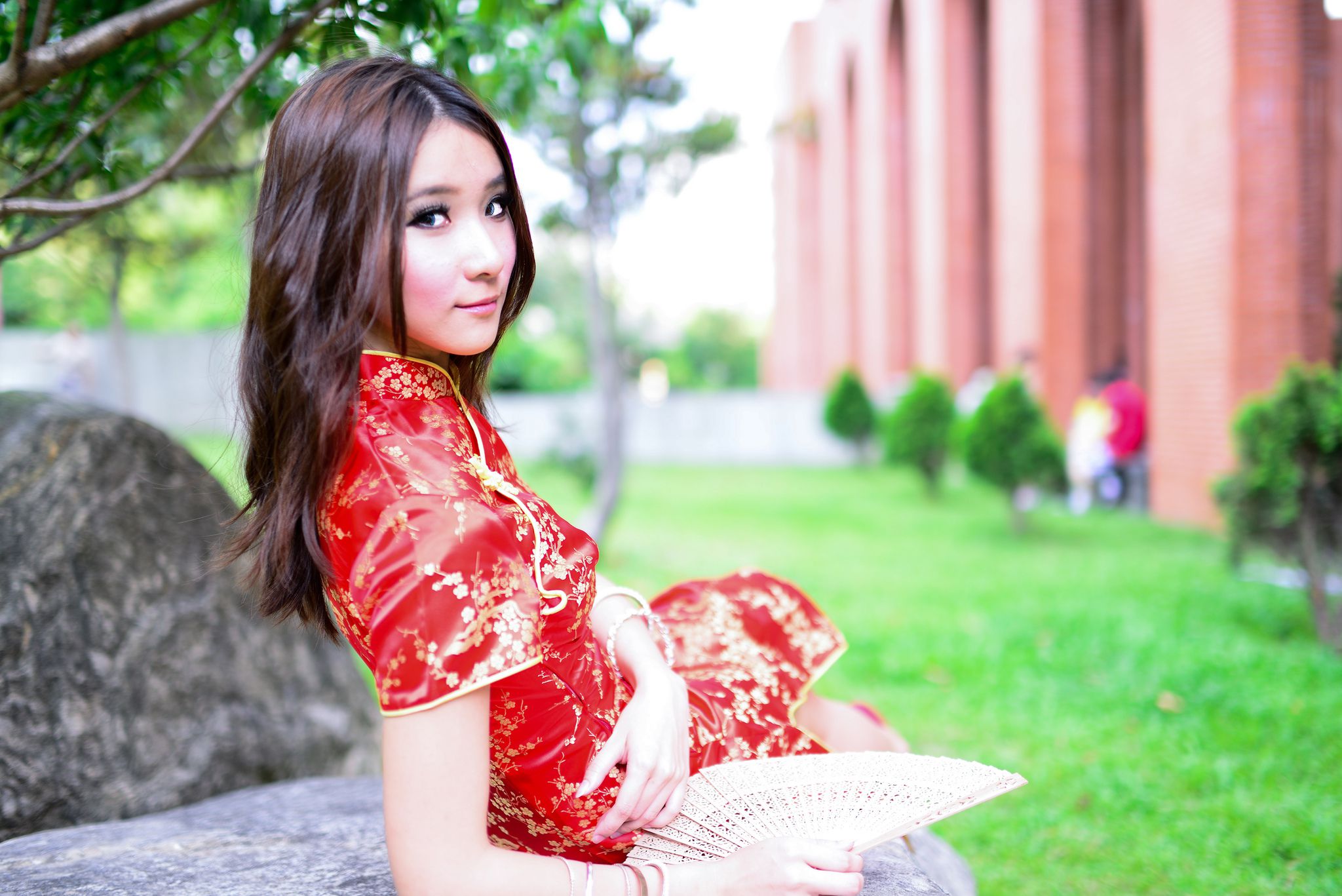 台湾模特阿布《红黑旗袍系列外拍》-图10