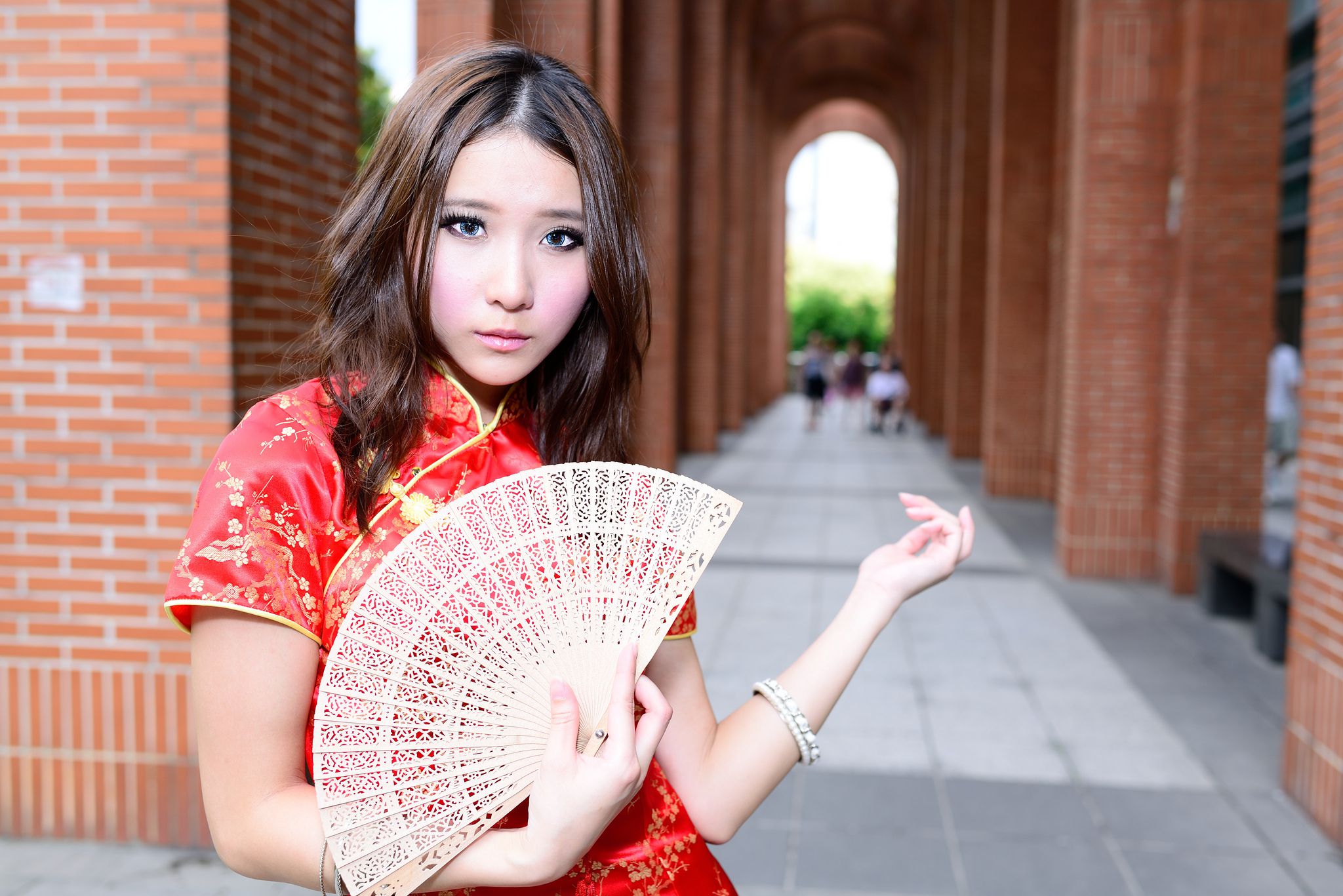 台湾模特阿布《红黑旗袍系列外拍》-图16