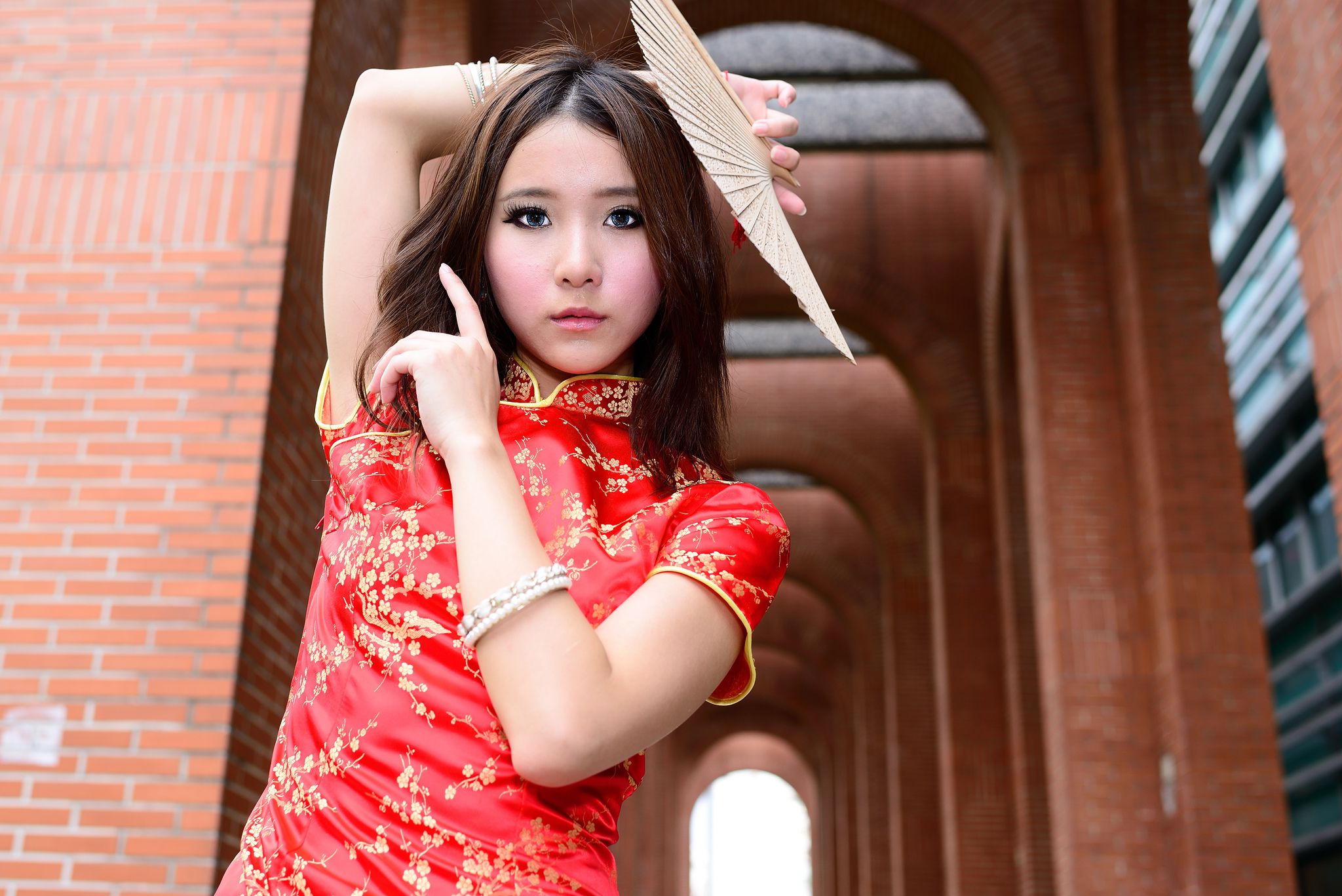 台湾模特阿布《红黑旗袍系列外拍》-图17