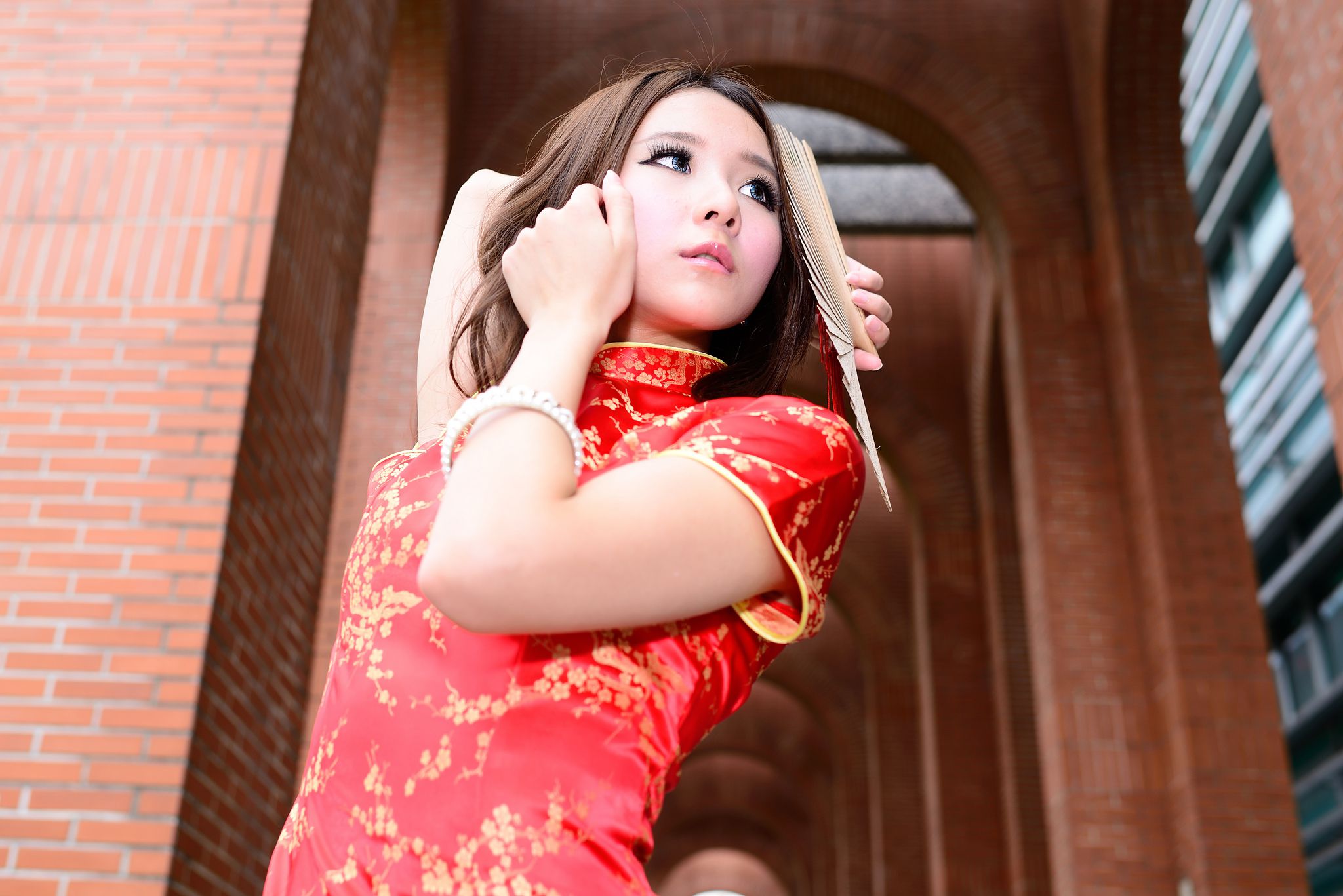 台湾模特阿布《红黑旗袍系列外拍》-图18