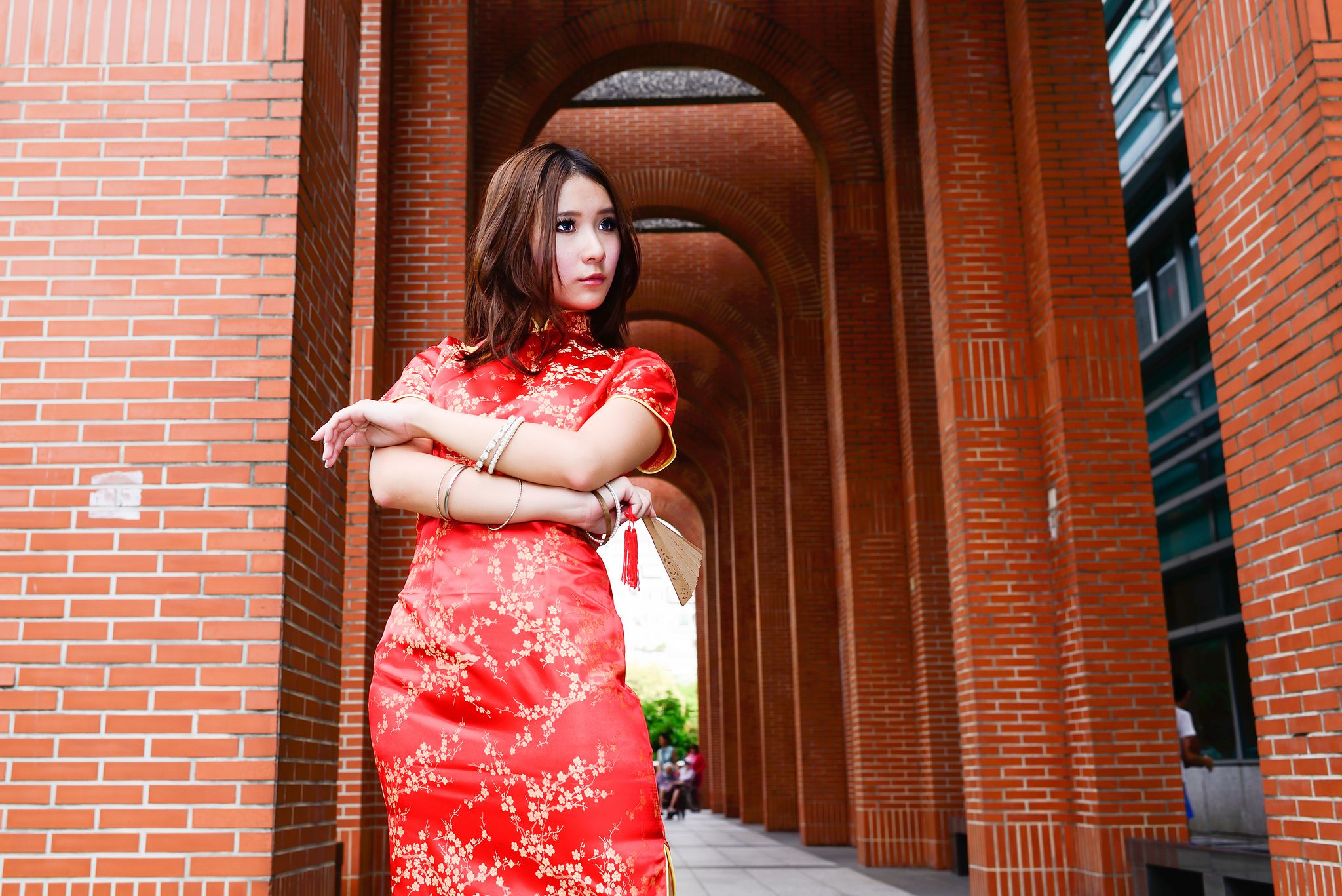 台湾模特阿布《红黑旗袍系列外拍》-图19