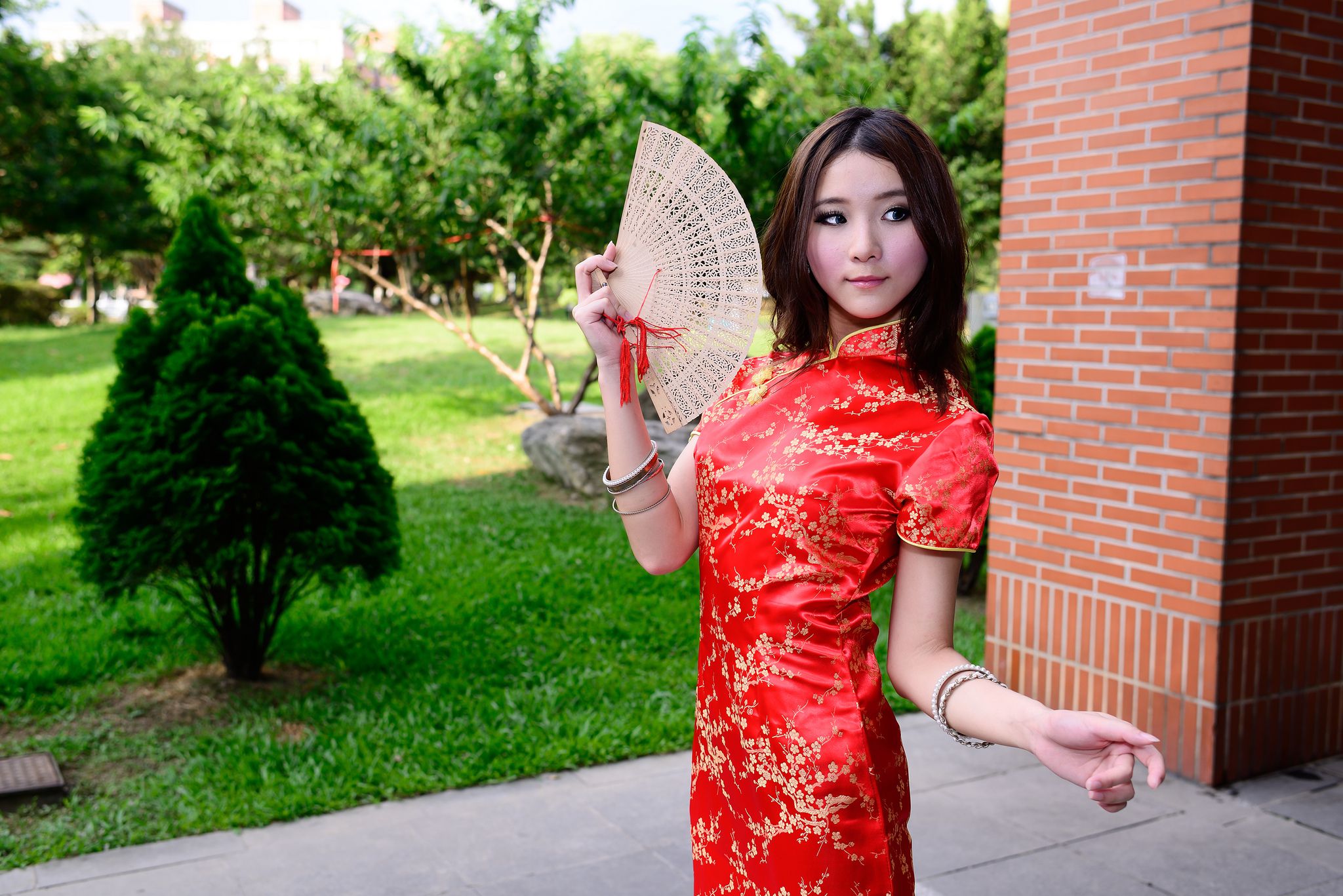 台湾模特阿布《红黑旗袍系列外拍》-图22