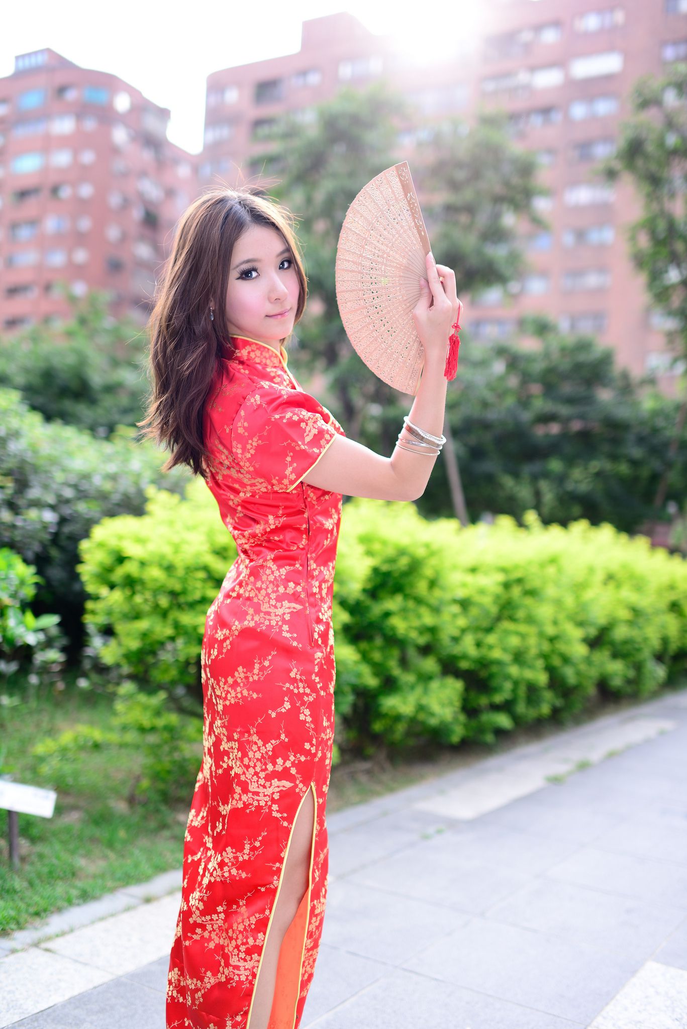 台湾模特阿布《红黑旗袍系列外拍》-图23