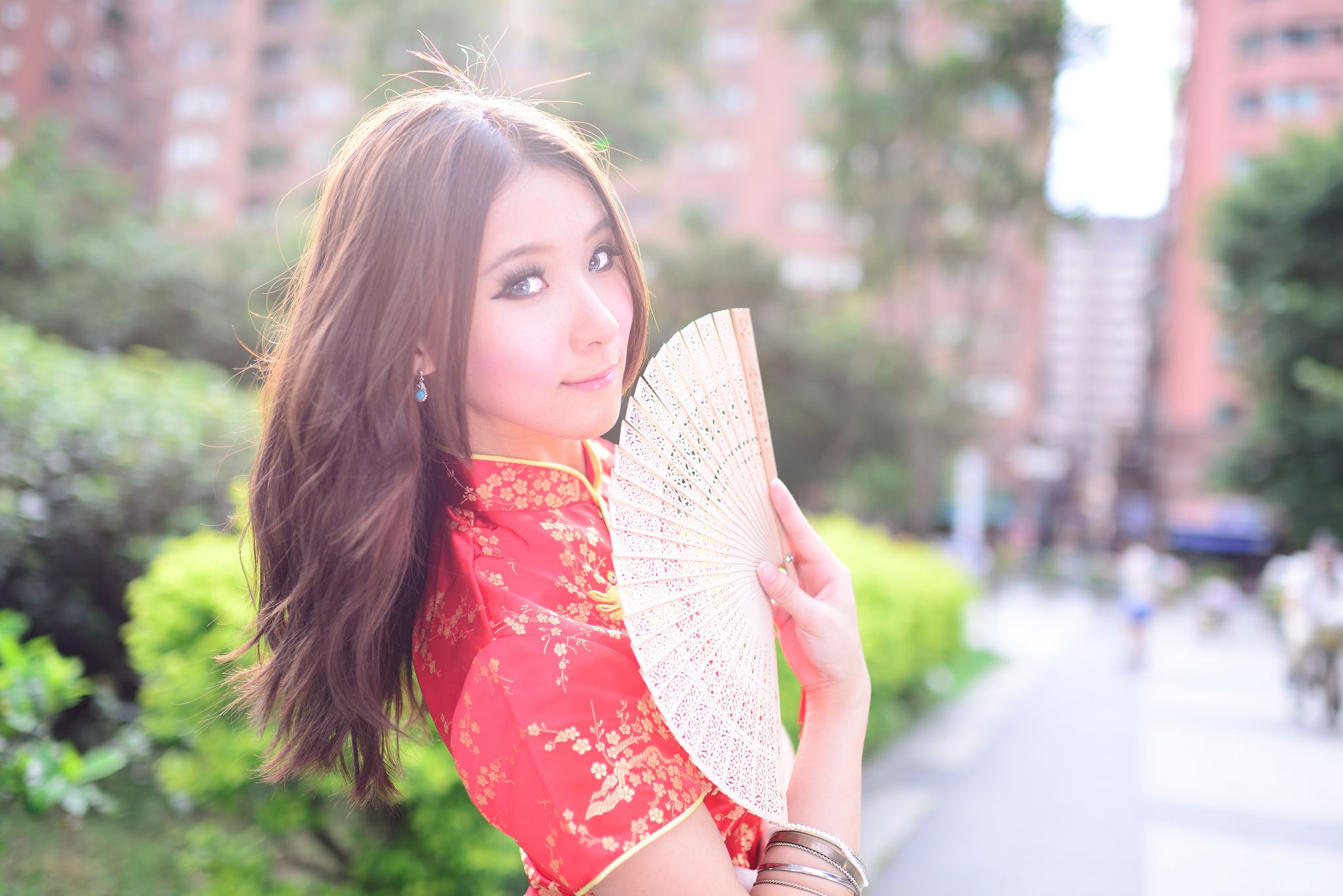 台湾模特阿布《红黑旗袍系列外拍》-图24