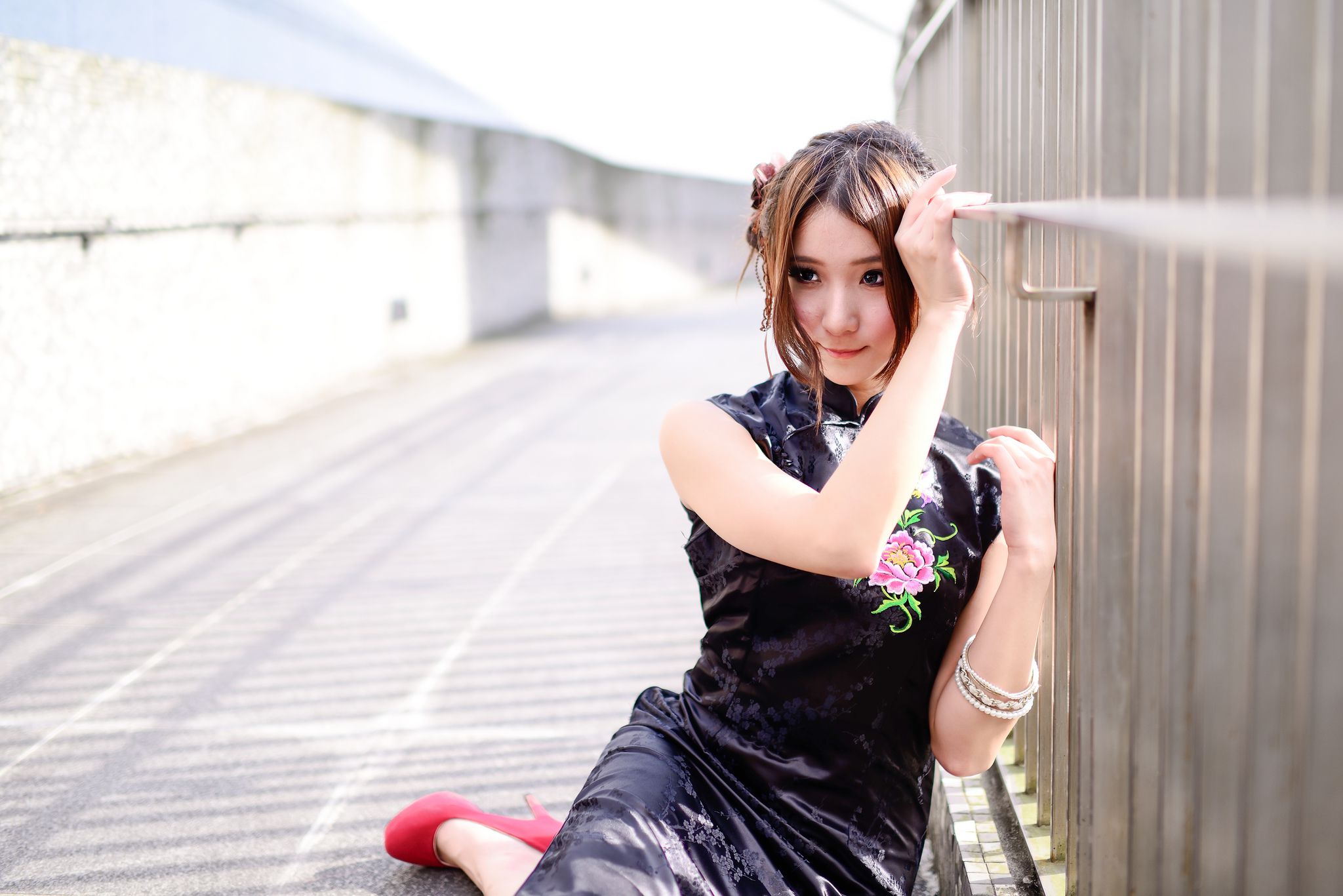 台湾模特阿布《红黑旗袍系列外拍》-图28