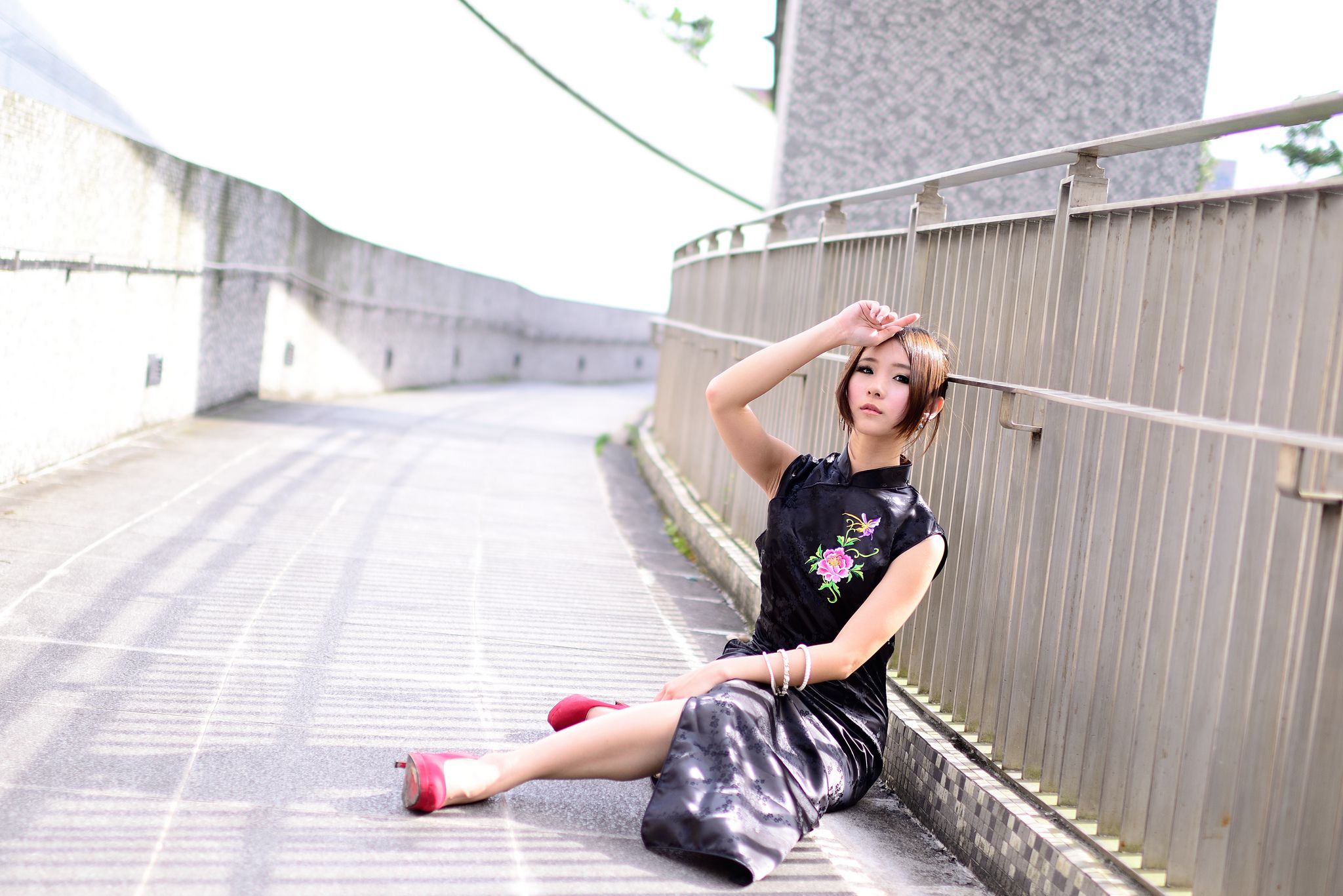 台湾模特阿布《红黑旗袍系列外拍》-图30