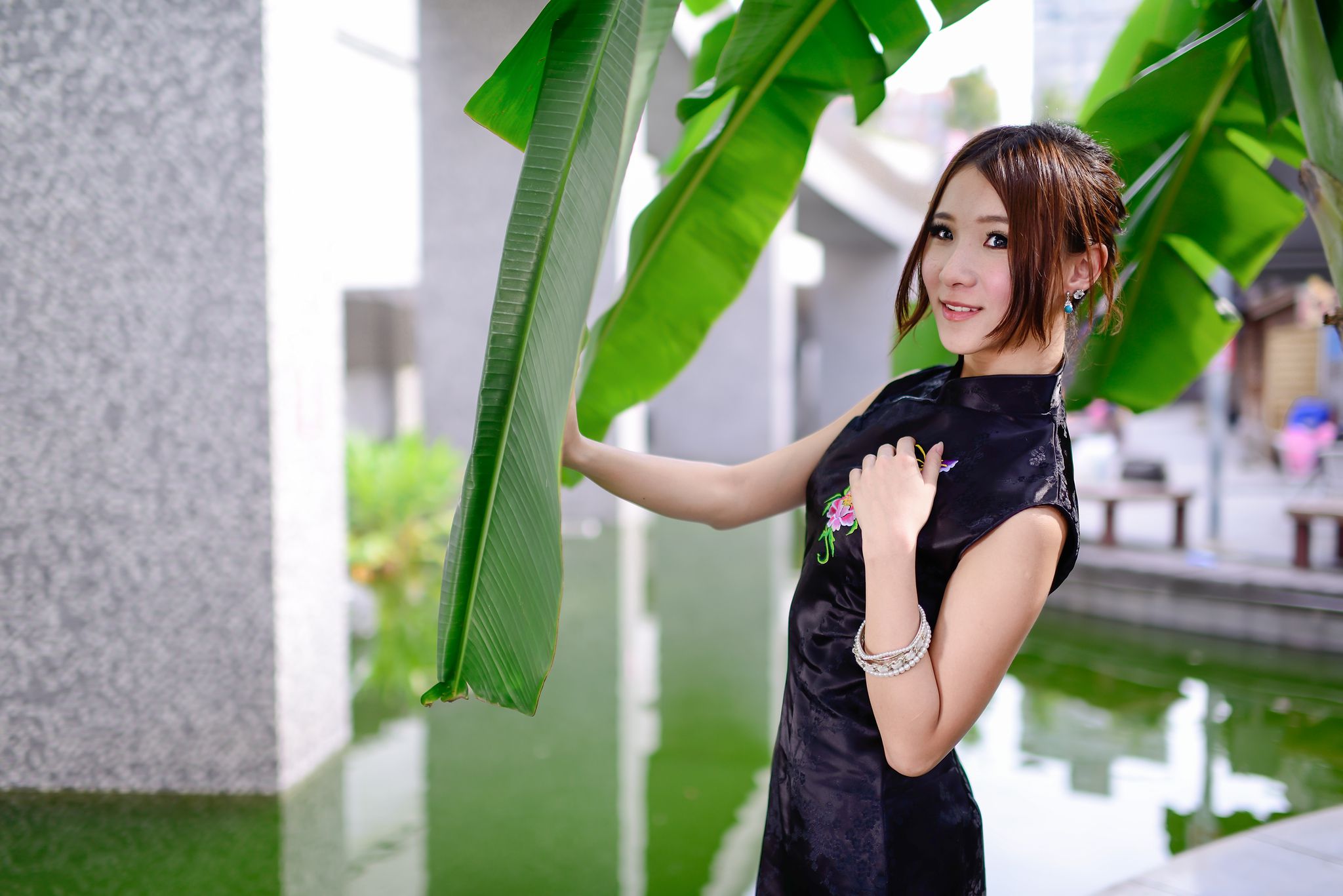 台湾模特阿布《红黑旗袍系列外拍》-图34