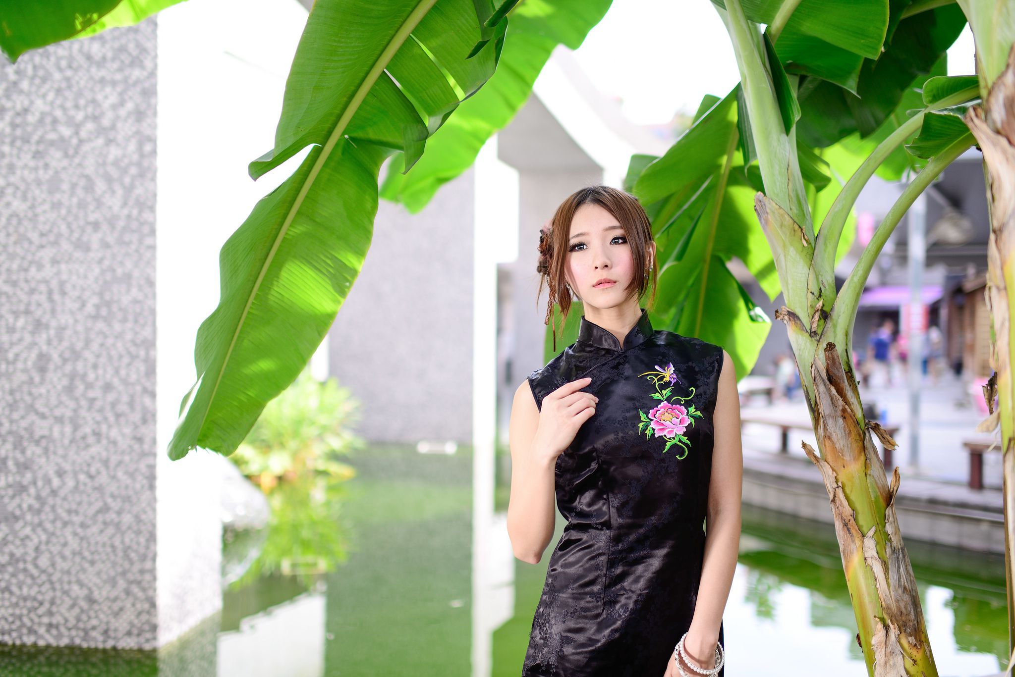 台湾模特阿布《红黑旗袍系列外拍》-图38