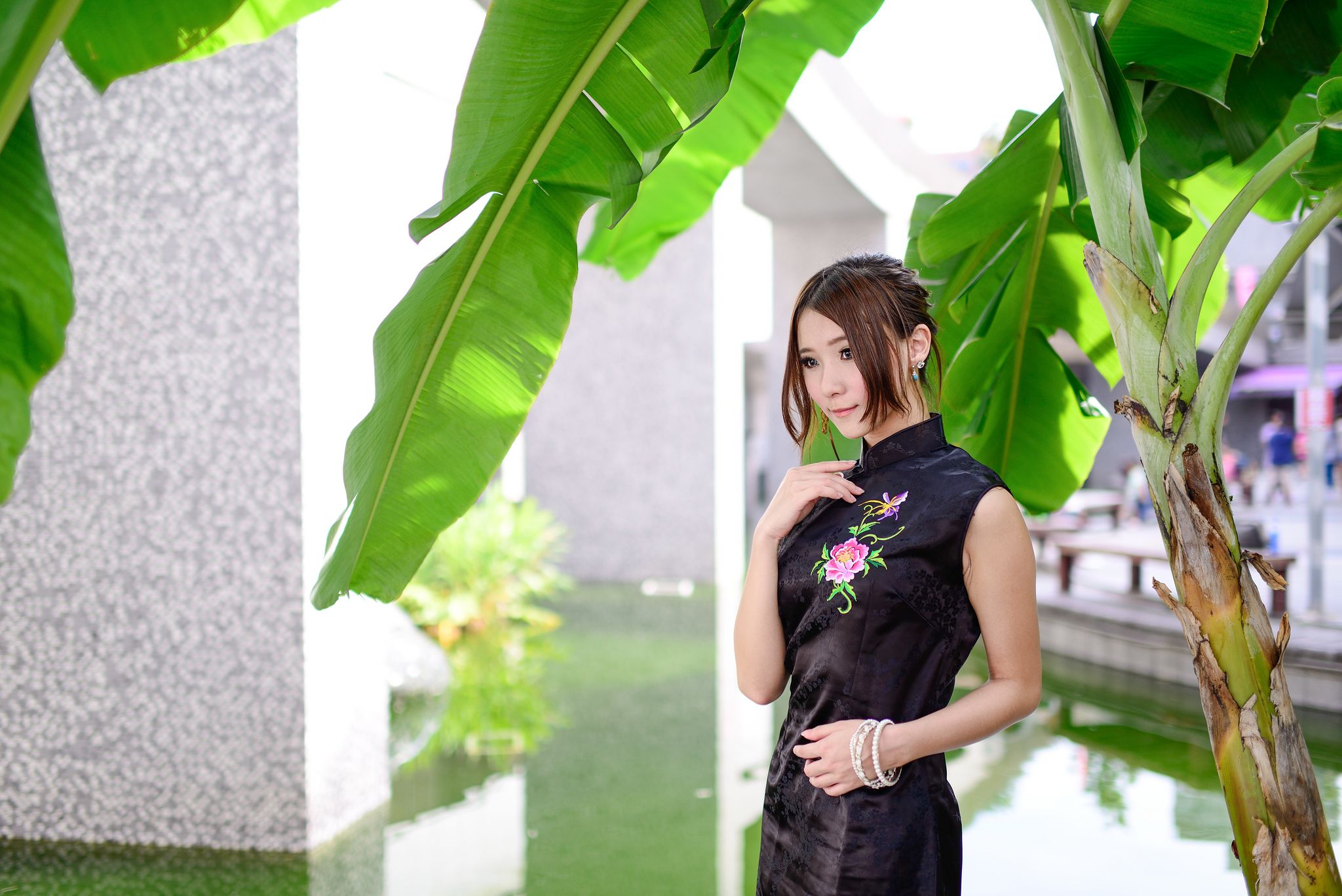 台湾模特阿布《红黑旗袍系列外拍》-图39