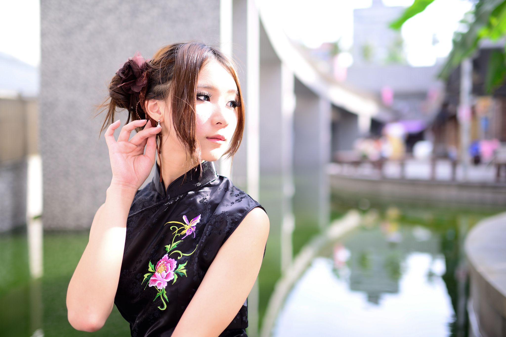 台湾模特阿布《红黑旗袍系列外拍》-图41