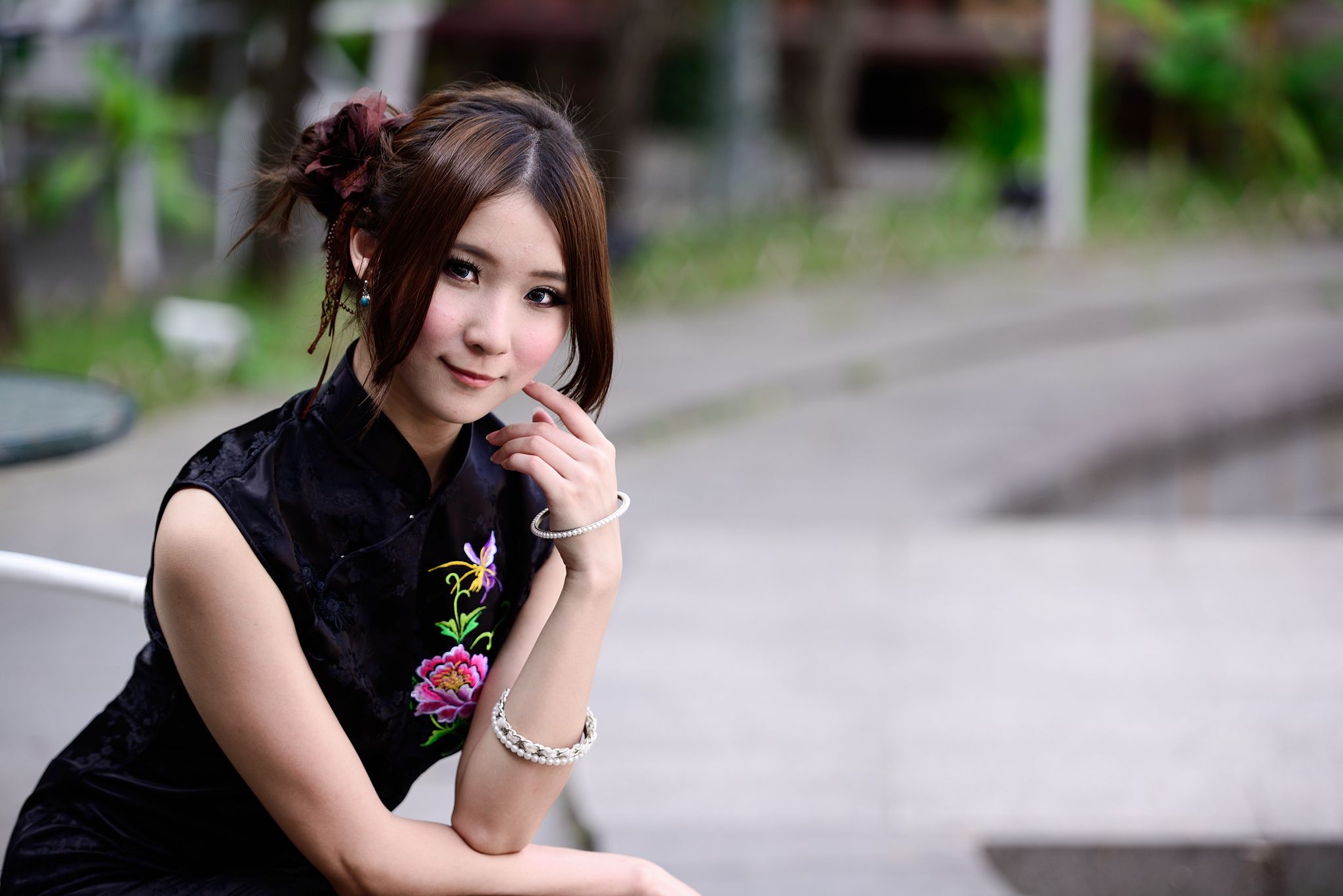 台湾模特阿布《红黑旗袍系列外拍》-图44