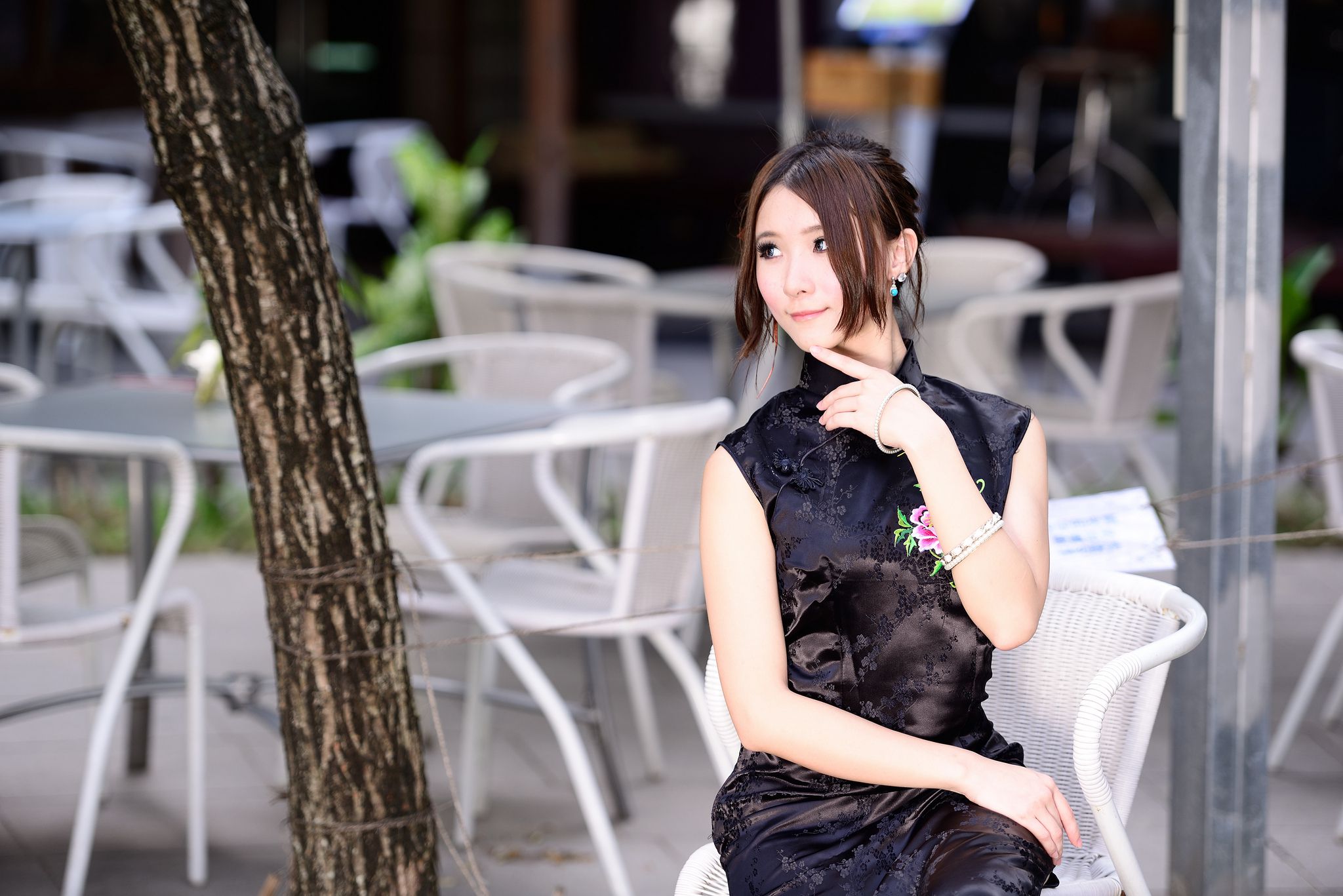 台湾模特阿布《红黑旗袍系列外拍》-图45