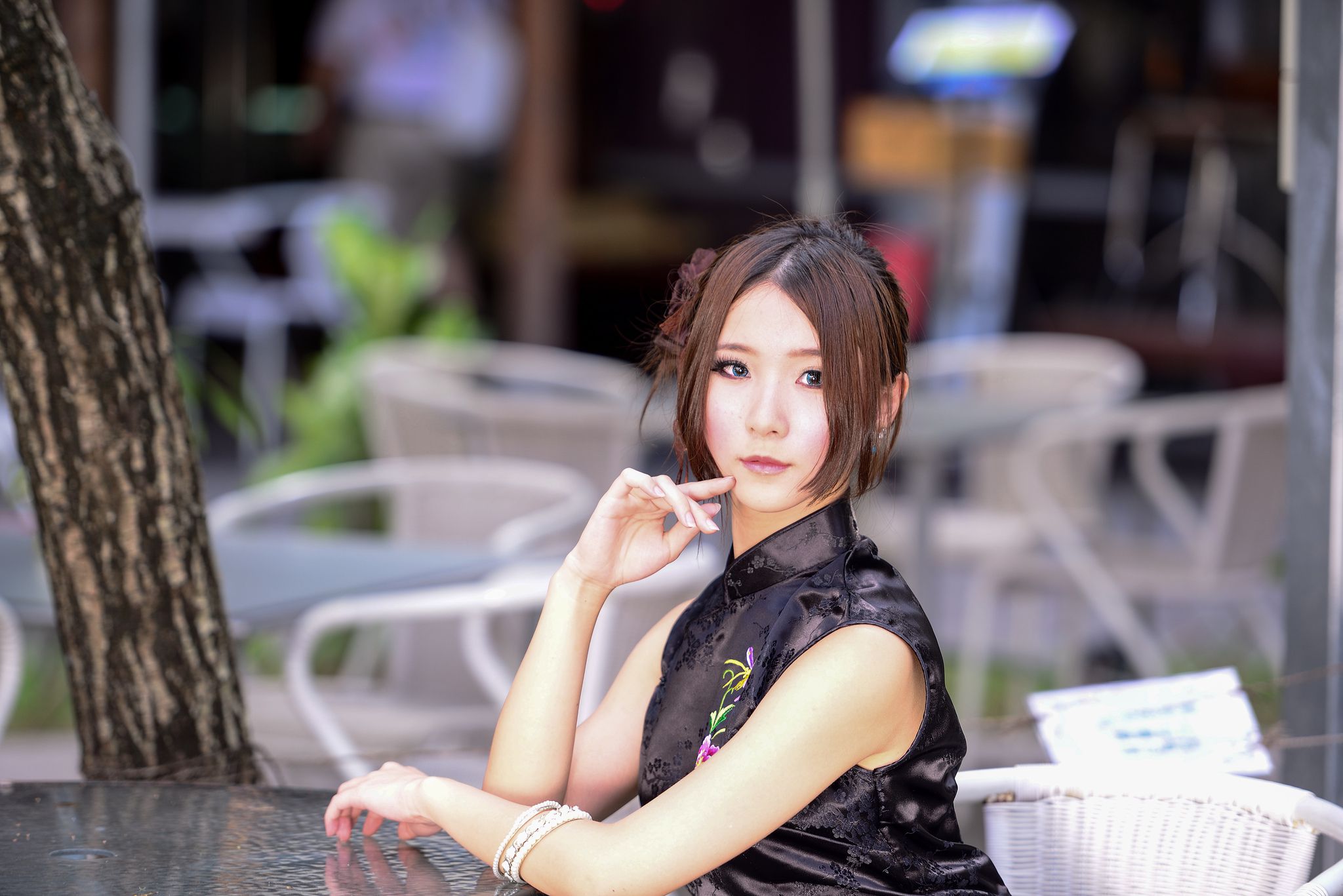 台湾模特阿布《红黑旗袍系列外拍》-图46