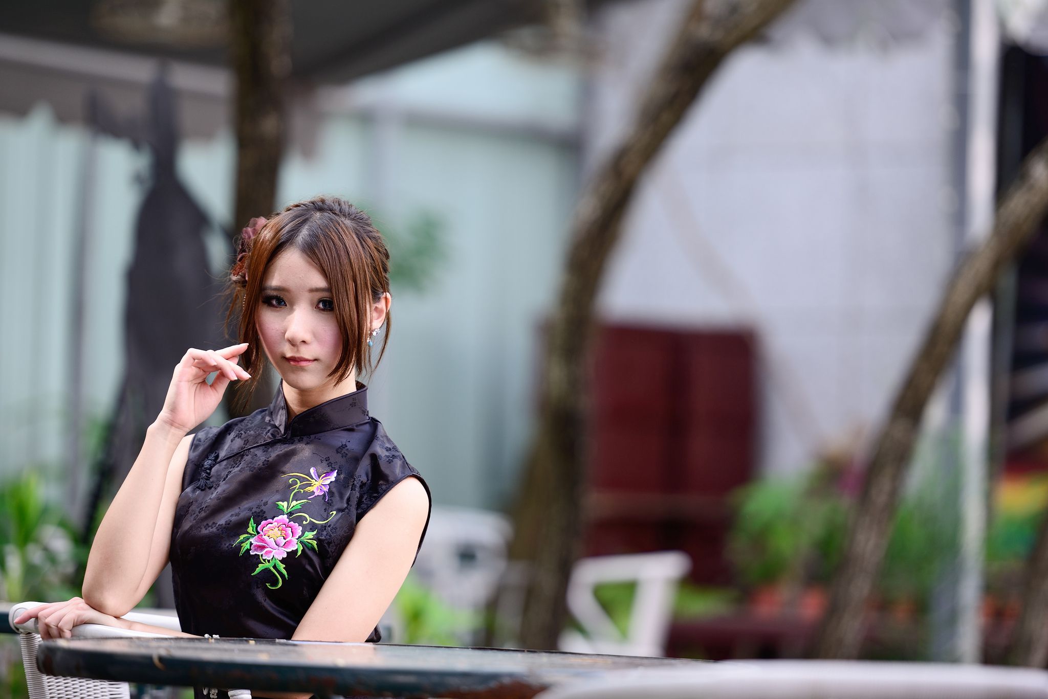 台湾模特阿布《红黑旗袍系列外拍》-图47