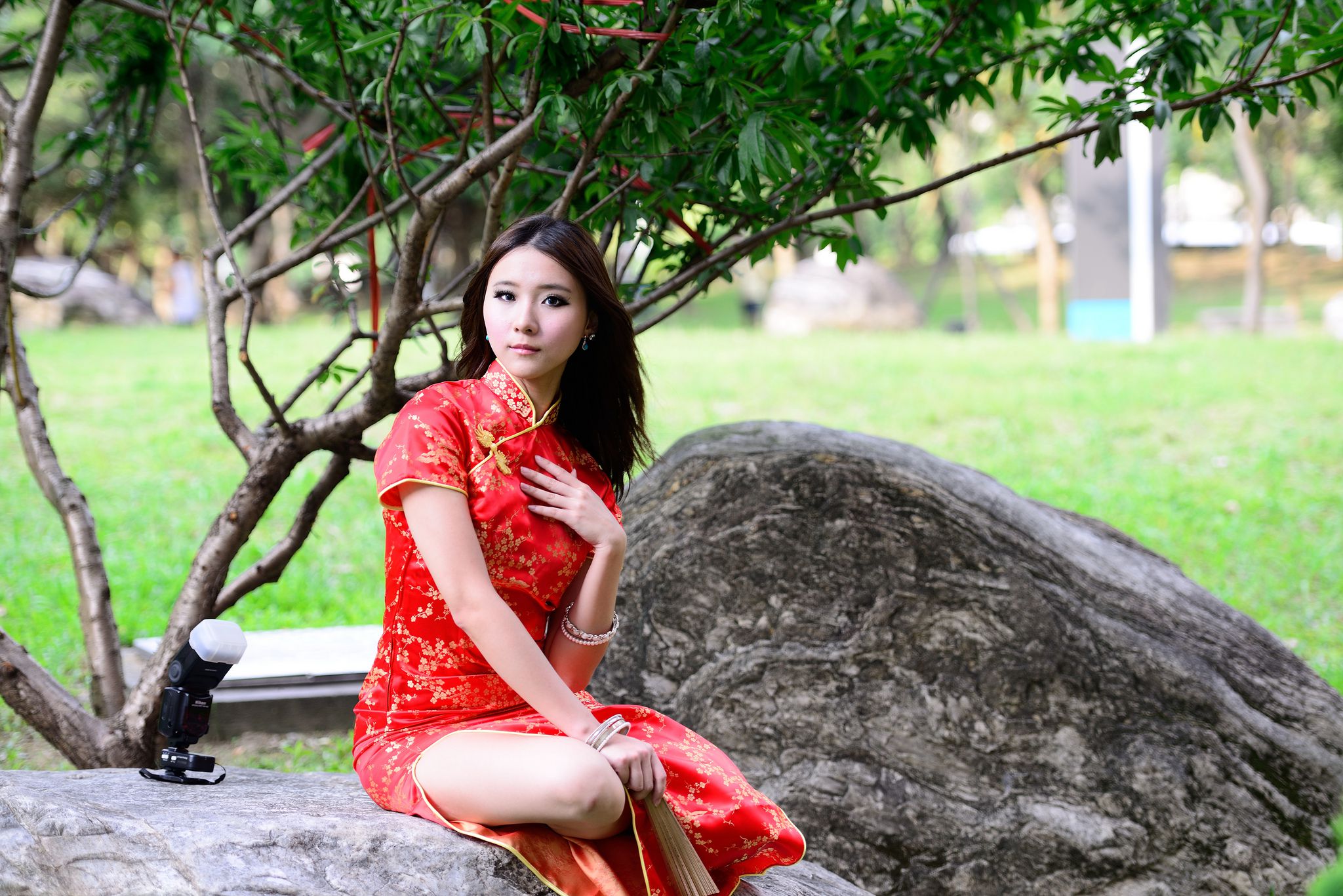 台湾模特阿布《红黑旗袍系列外拍》-图56