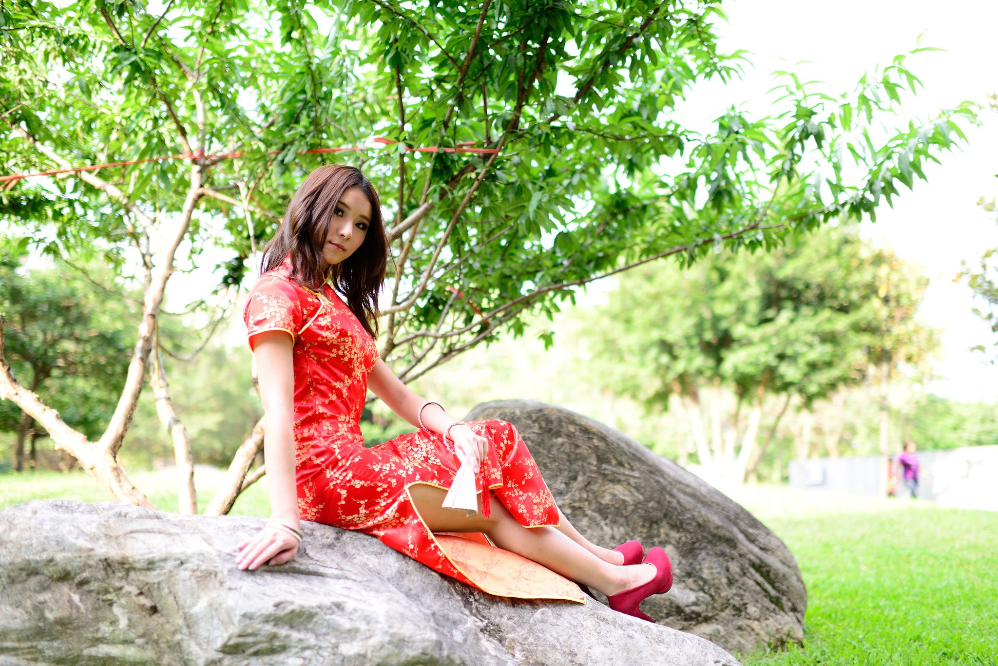 台湾模特阿布《红黑旗袍系列外拍》-图60