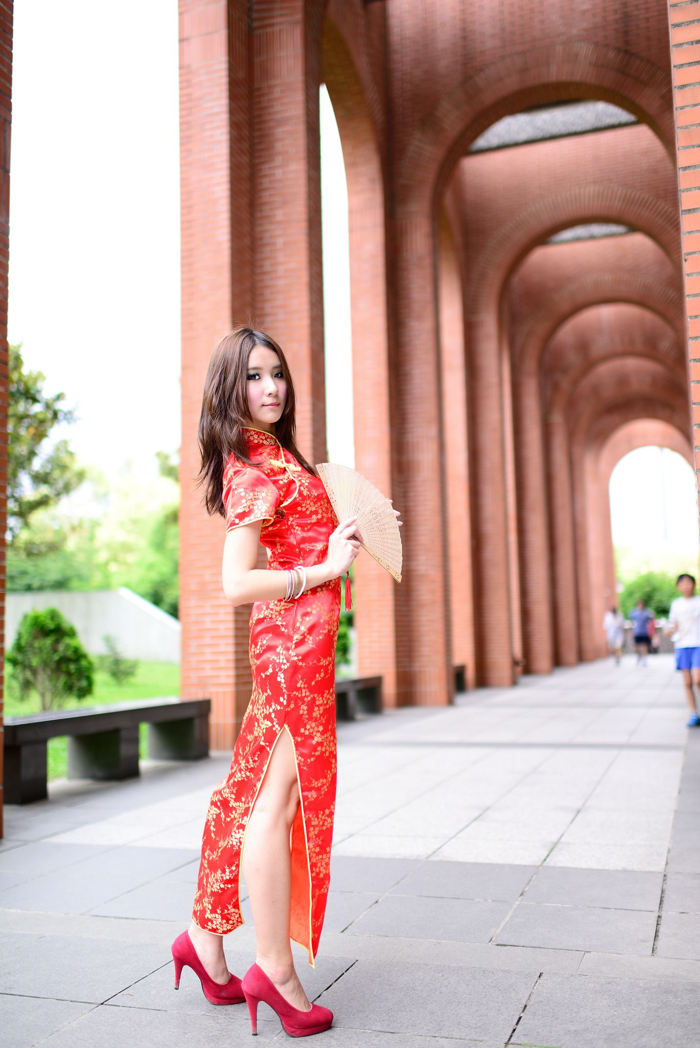 台湾模特阿布《红黑旗袍系列外拍》-图61