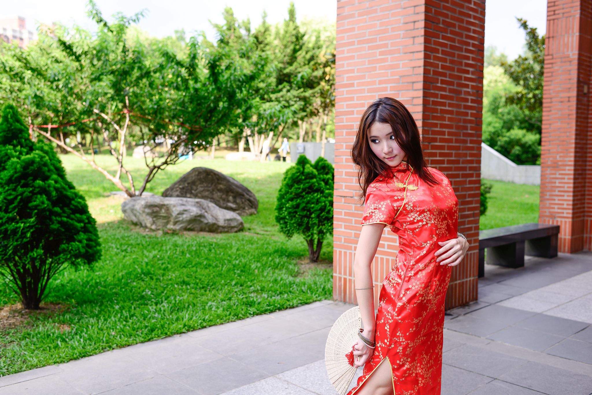 台湾模特阿布《红黑旗袍系列外拍》-图68