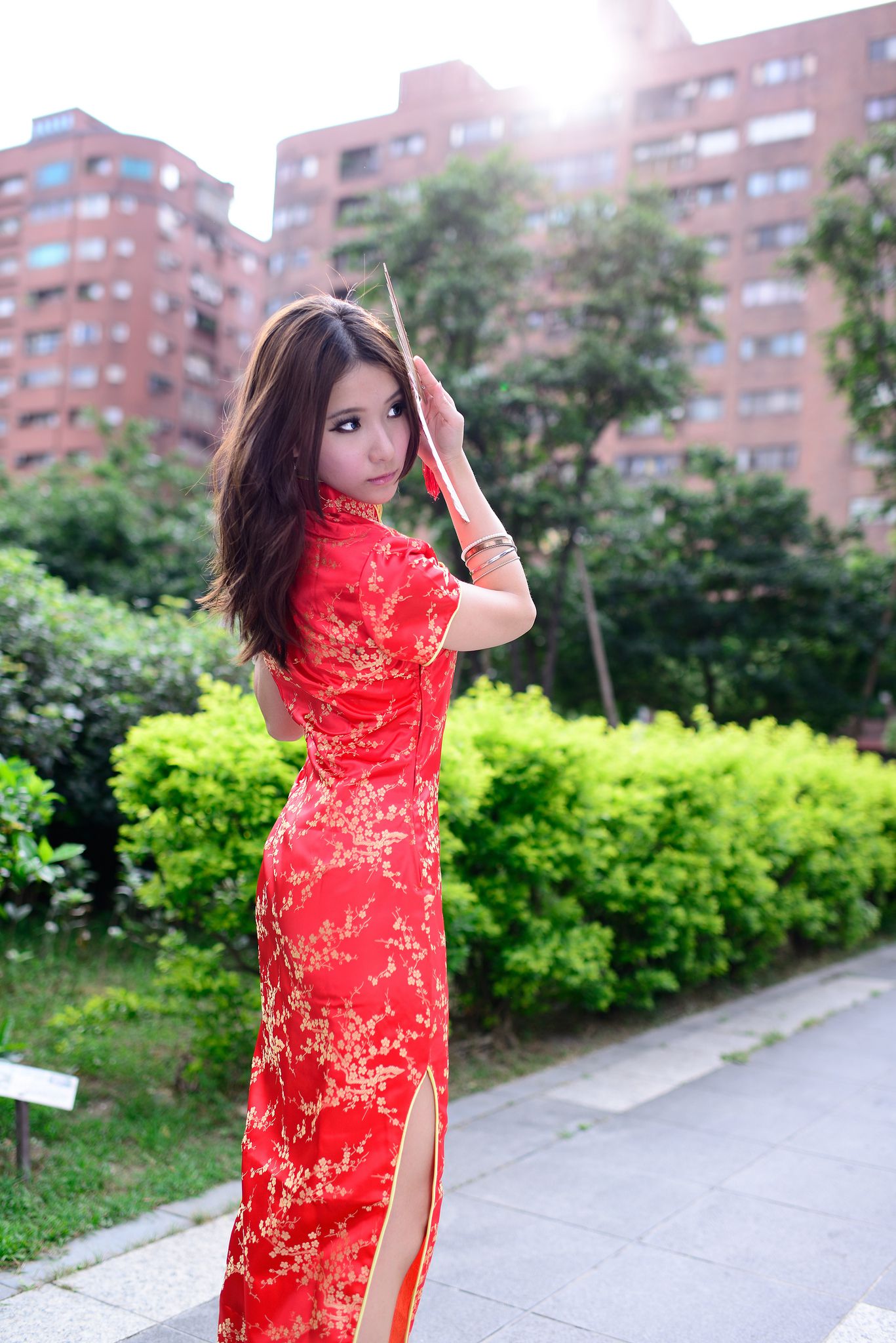 台湾模特阿布《红黑旗袍系列外拍》-图69