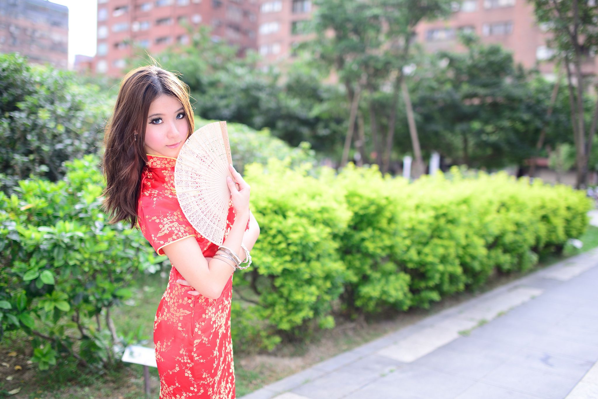 台湾模特阿布《红黑旗袍系列外拍》-图70