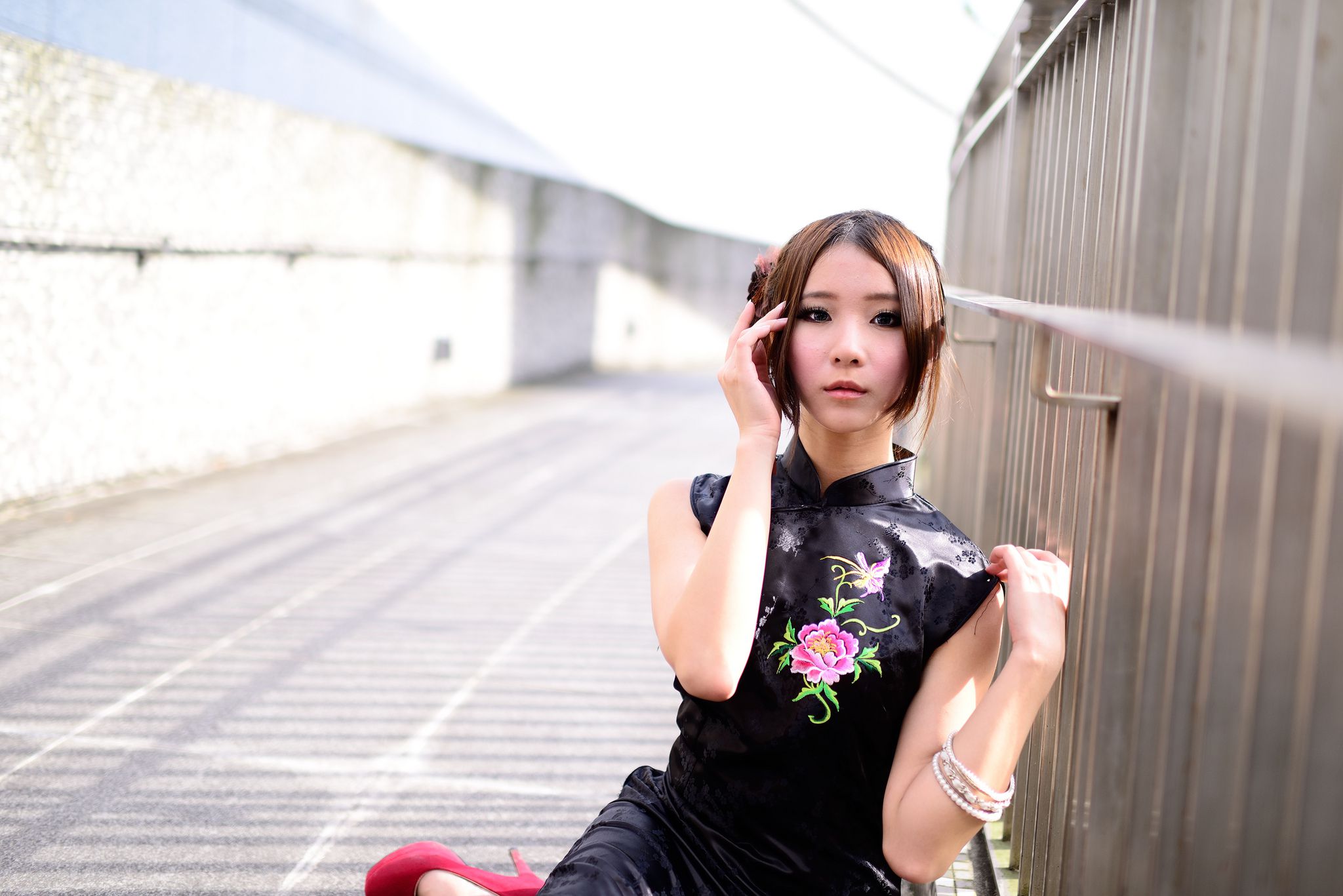 台湾模特阿布《红黑旗袍系列外拍》-图71