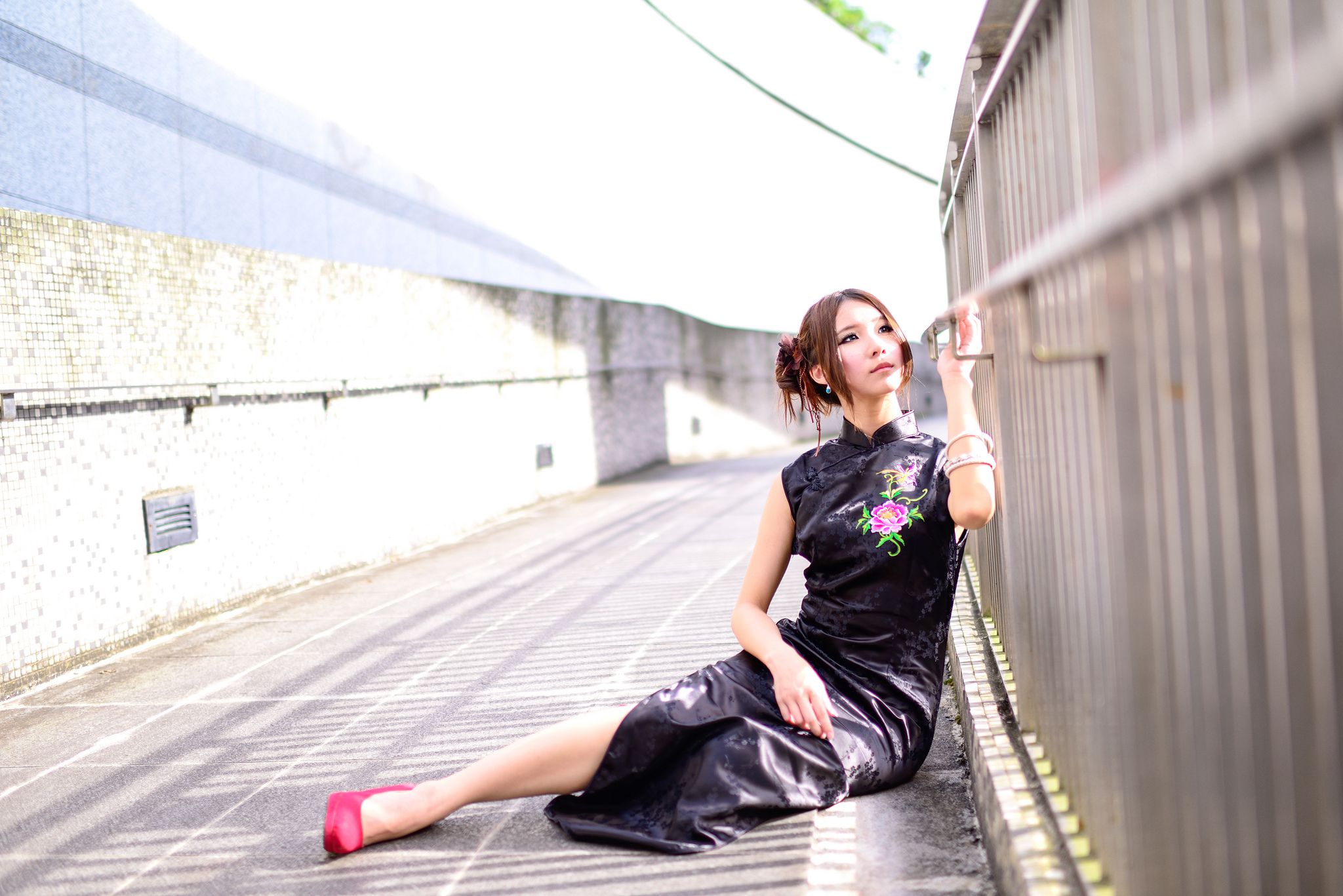 台湾模特阿布《红黑旗袍系列外拍》-图72