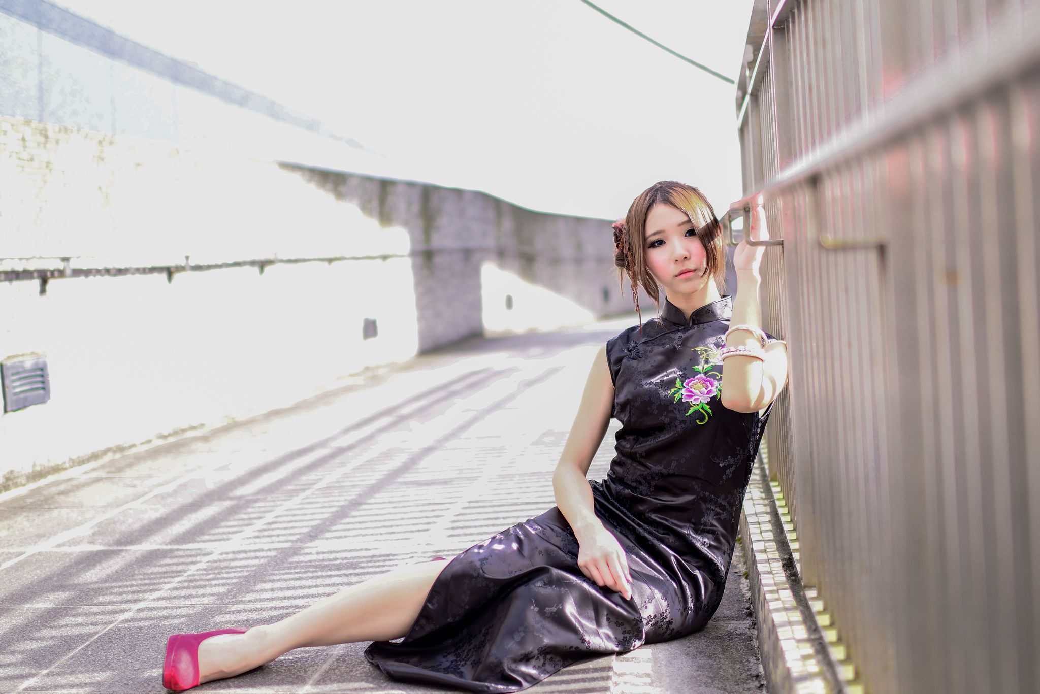 台湾模特阿布《红黑旗袍系列外拍》-图73