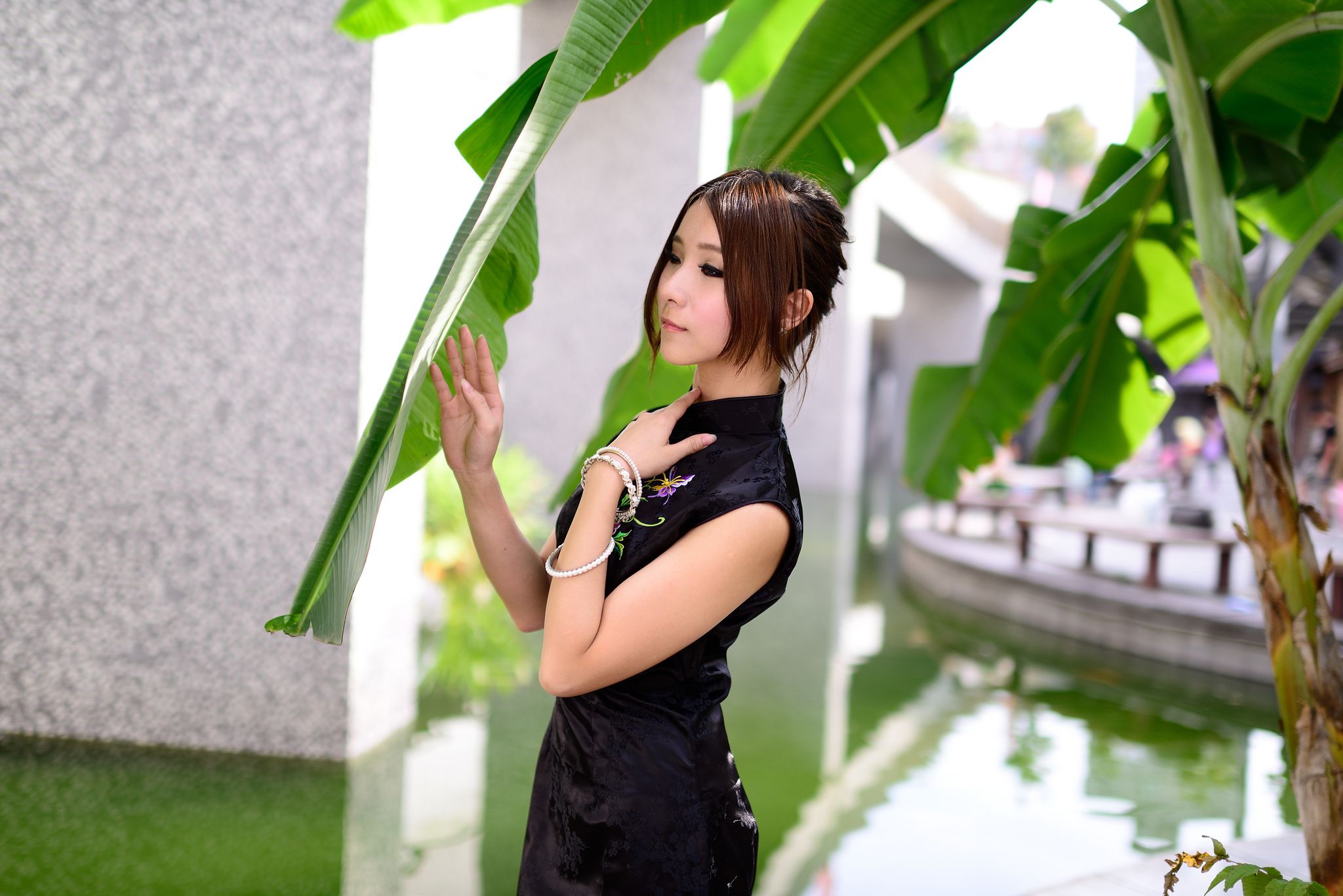 台湾模特阿布《红黑旗袍系列外拍》-图74