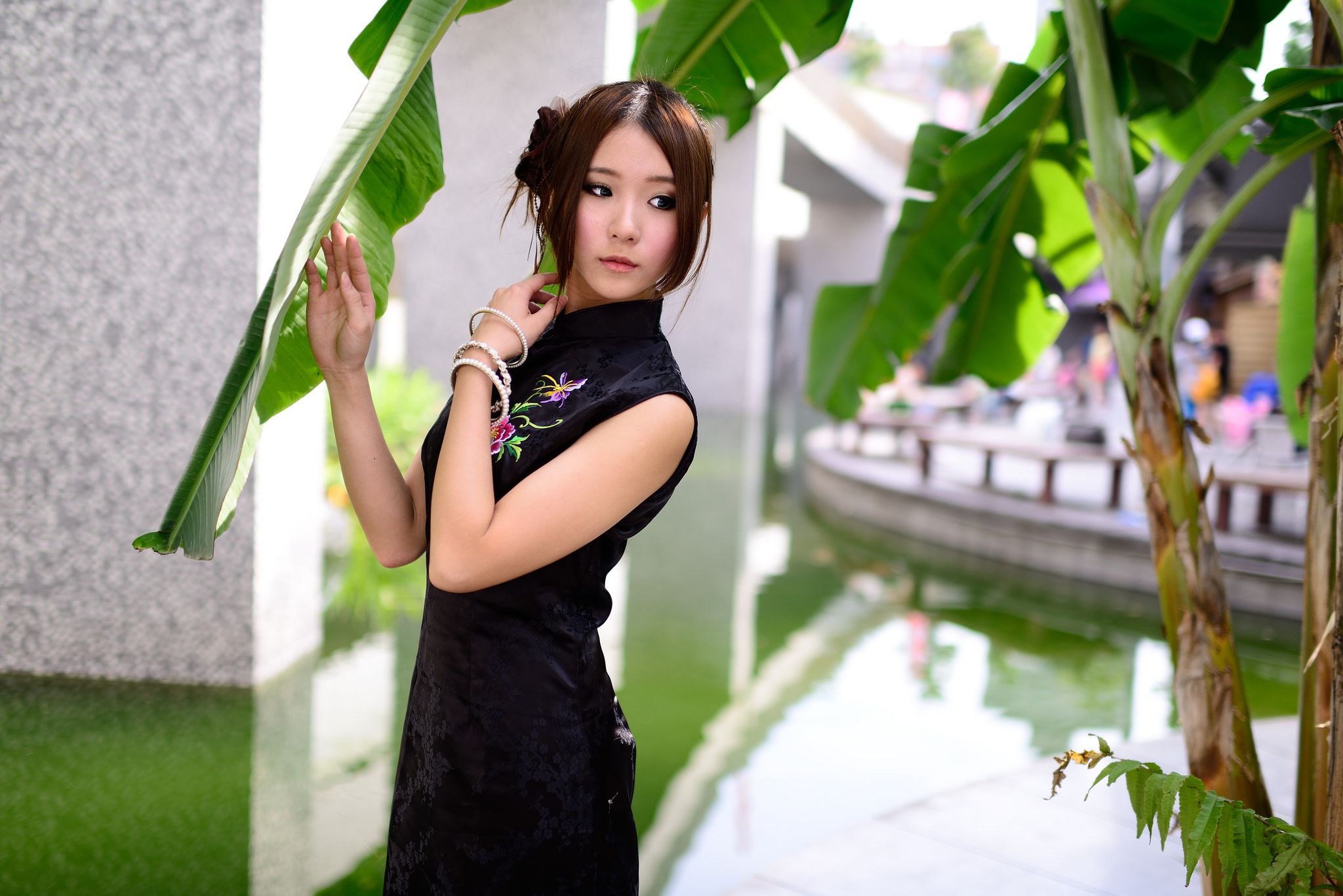 台湾模特阿布《红黑旗袍系列外拍》-图76