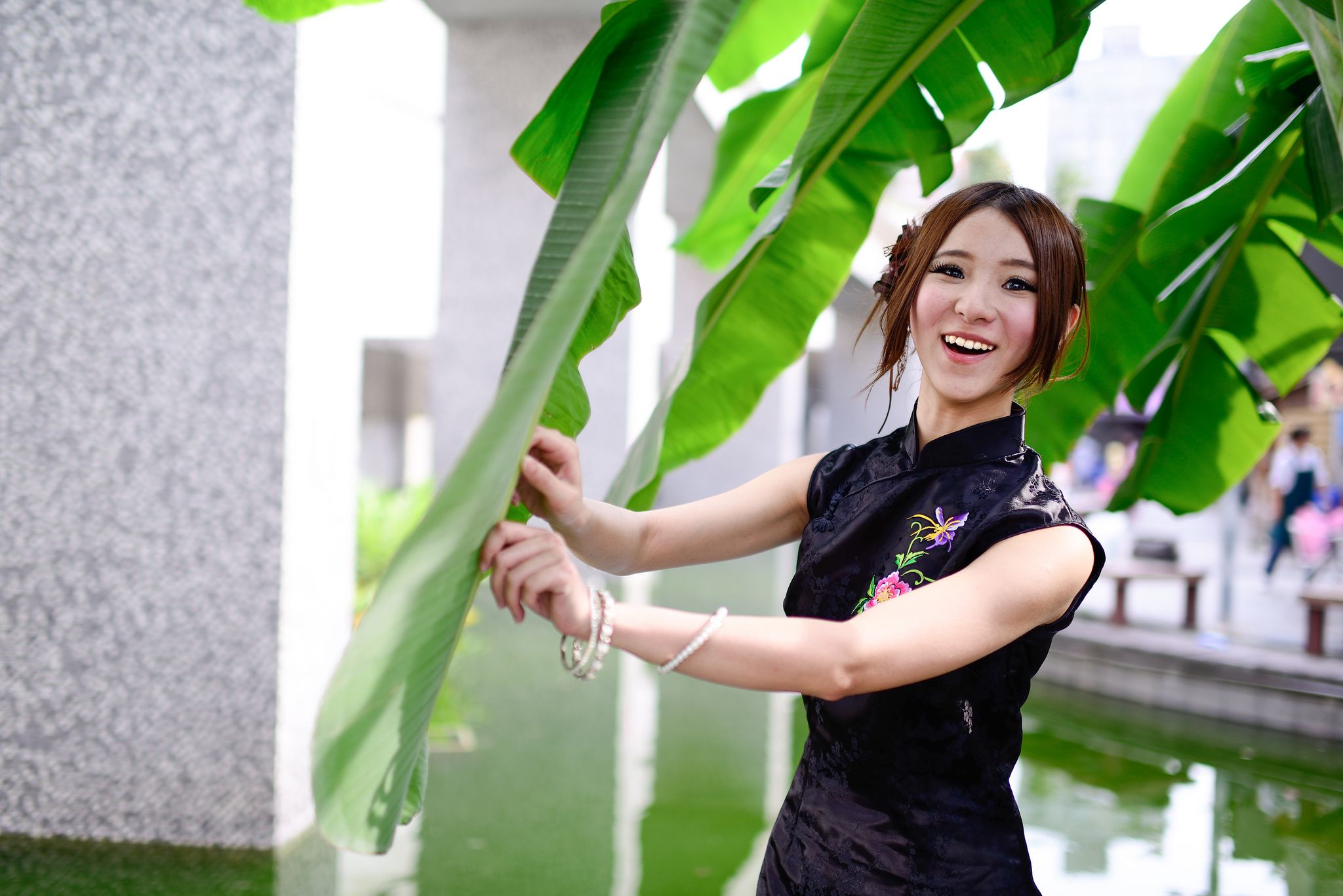 台湾模特阿布《红黑旗袍系列外拍》-图79