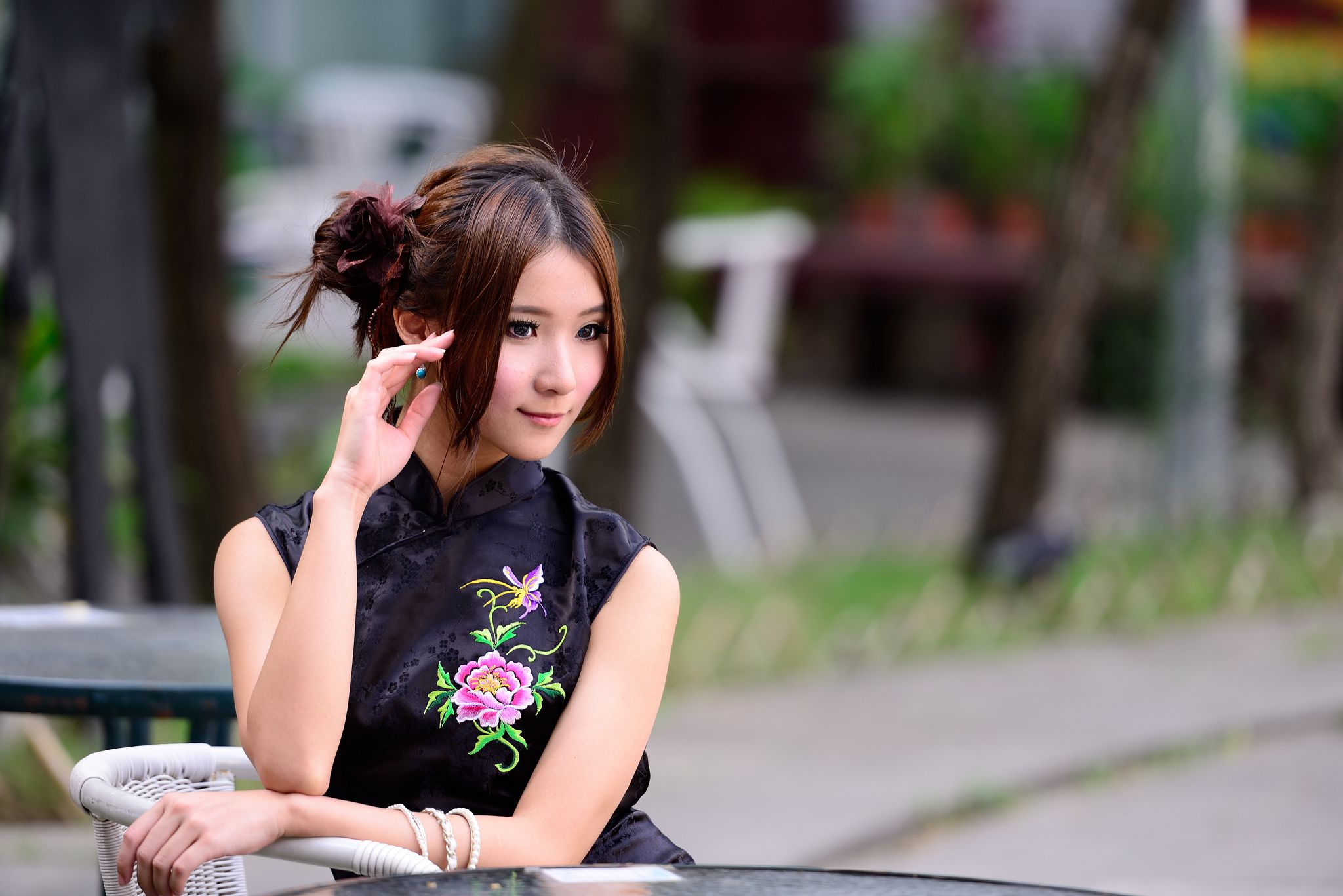 台湾模特阿布《红黑旗袍系列外拍》-图87