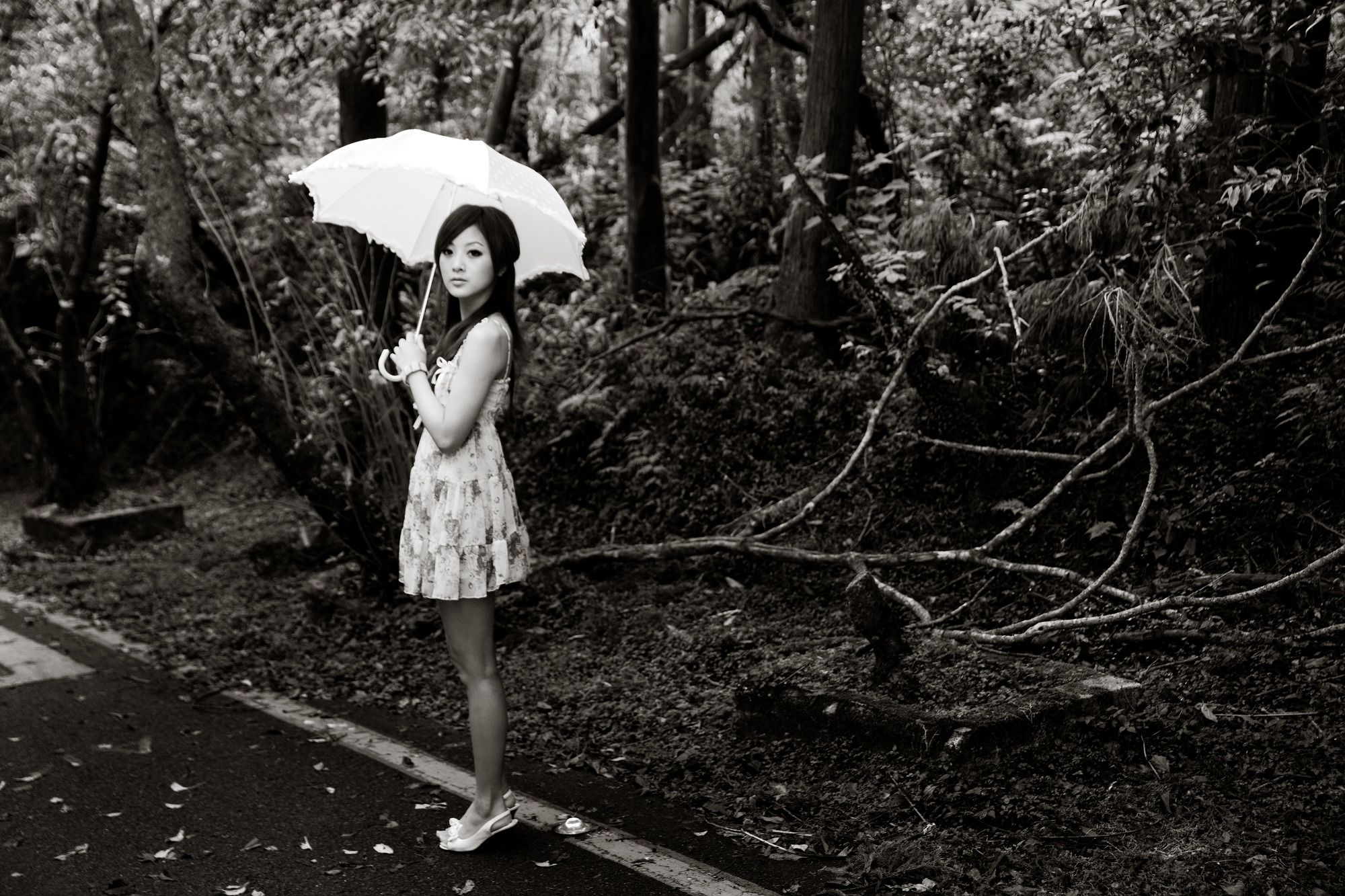 Mikako/张凯洁《白色圓舞曲x黑色執念》陽明山竹子湖外拍-图0