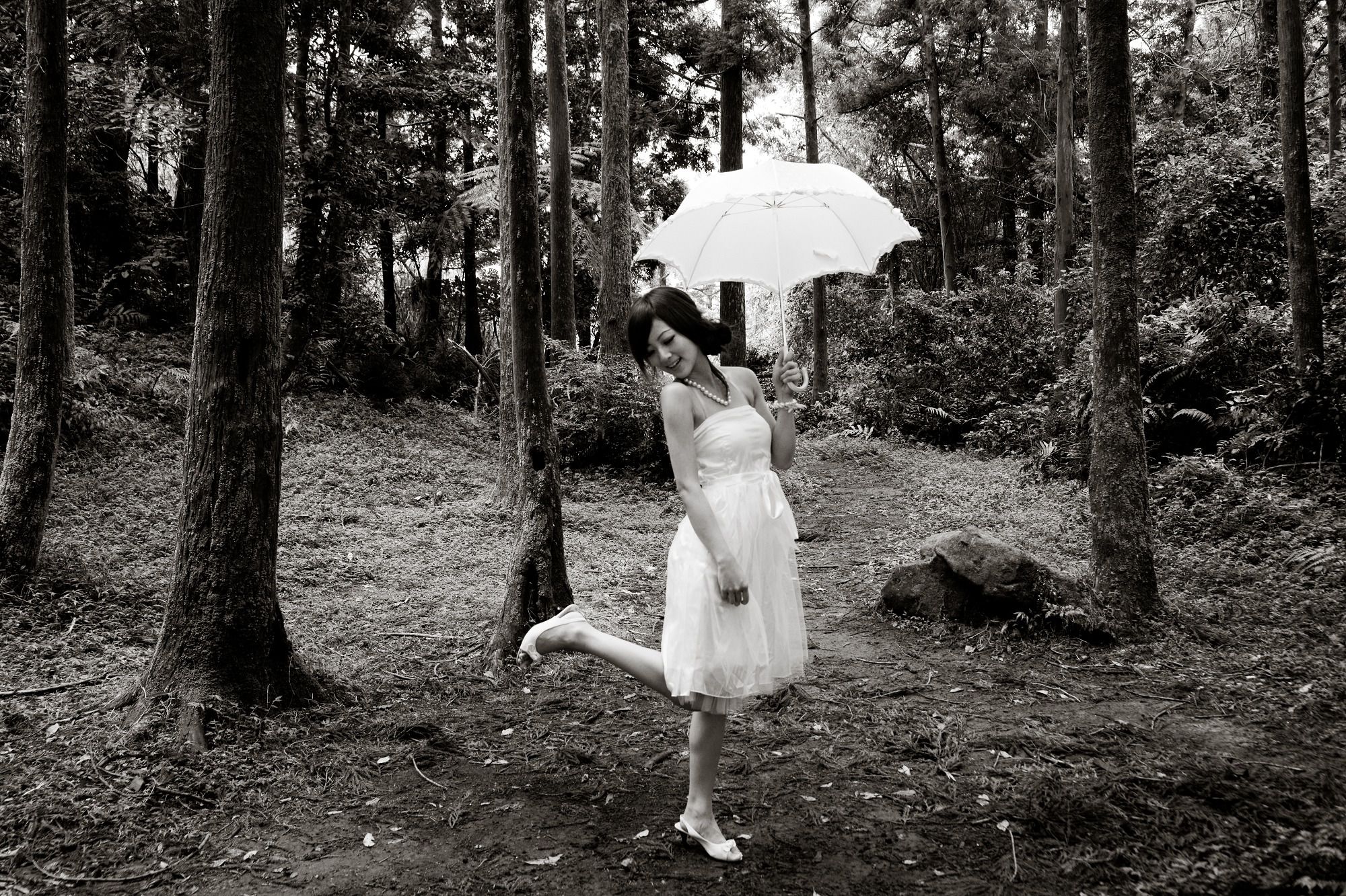 Mikako/张凯洁《白色圓舞曲x黑色執念》陽明山竹子湖外拍-图24