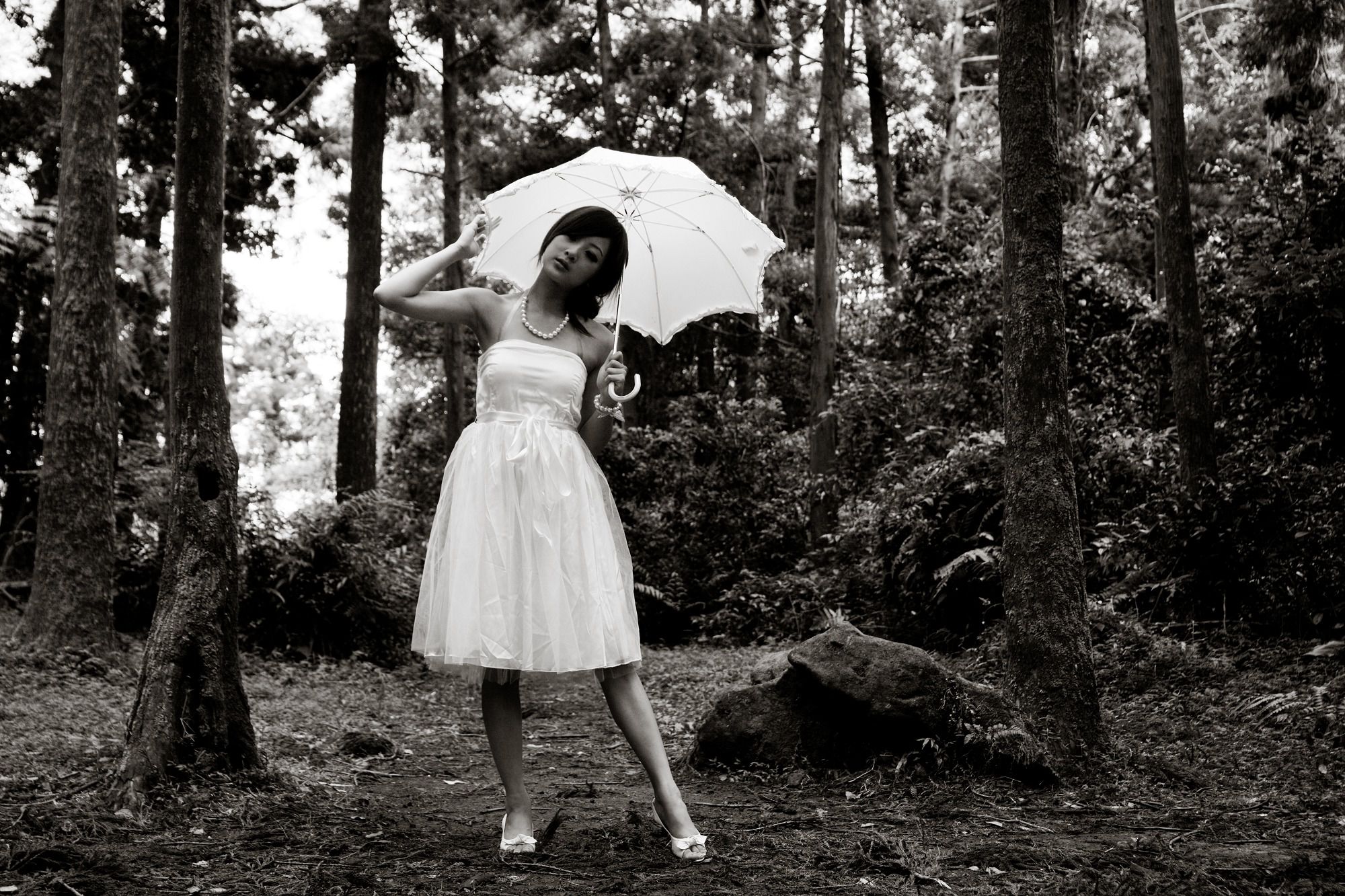 Mikako/张凯洁《白色圓舞曲x黑色執念》陽明山竹子湖外拍-图33