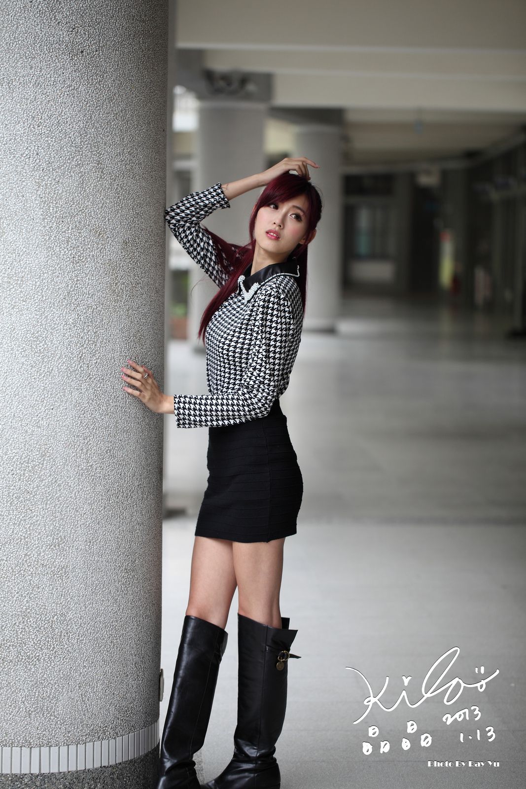 廖挺伶/Kila晶晶《超短裙+长靴街拍》-图18